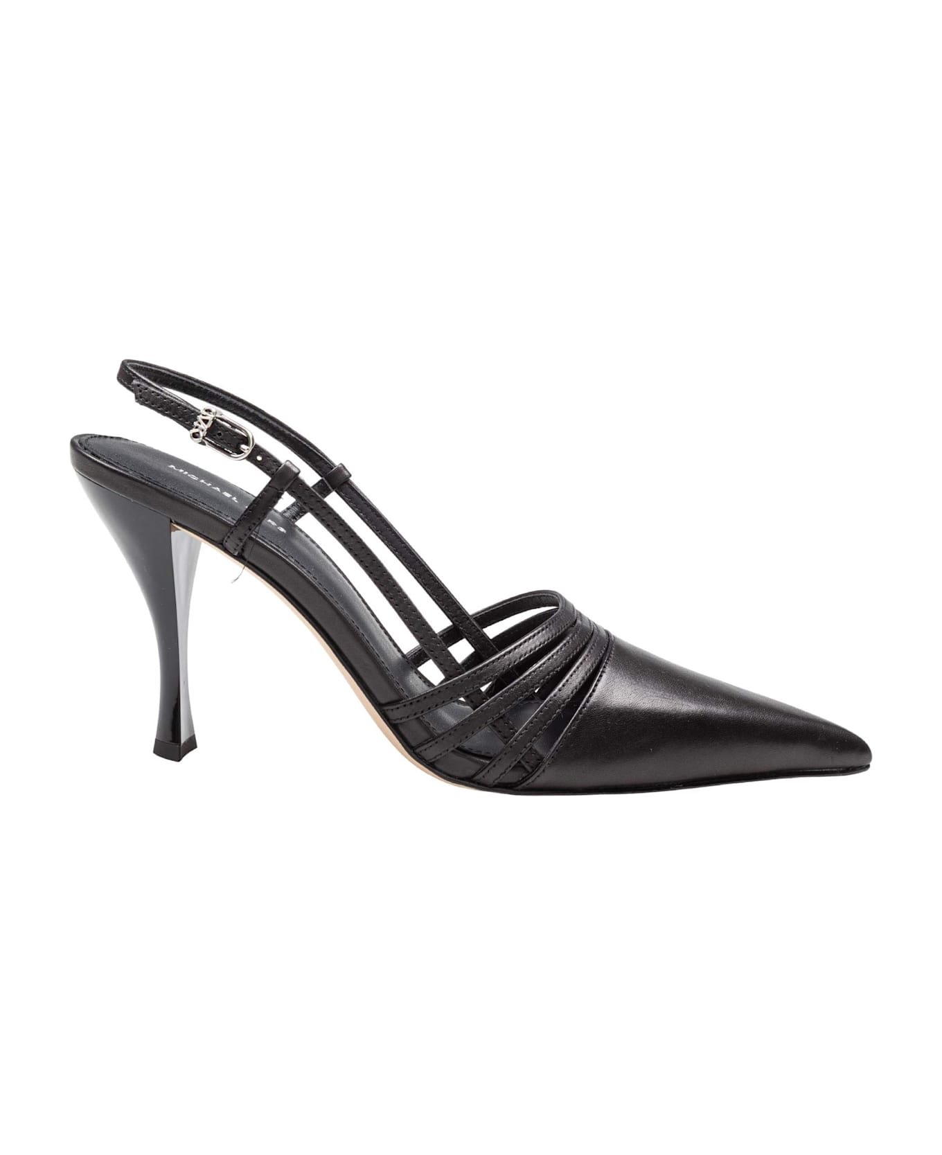 Michael Kors Haisley Sling Pump Pumps In Black Leather - Black