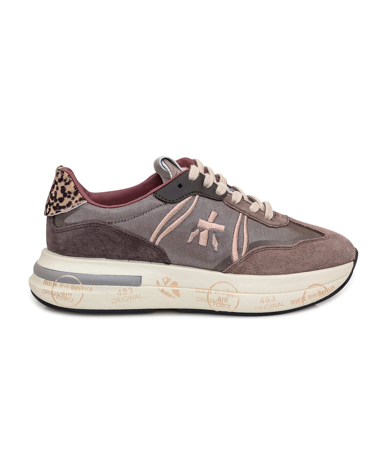 Premiata Sneaker With Logo - MARRONE-GRIGIO