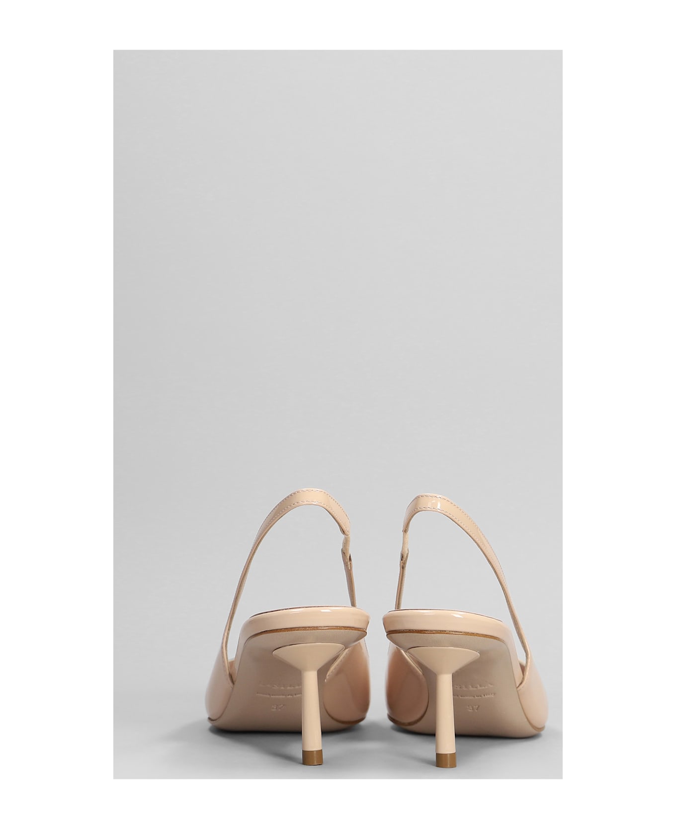 Le Silla Bella Pumps In Powder Patent Leather - powder