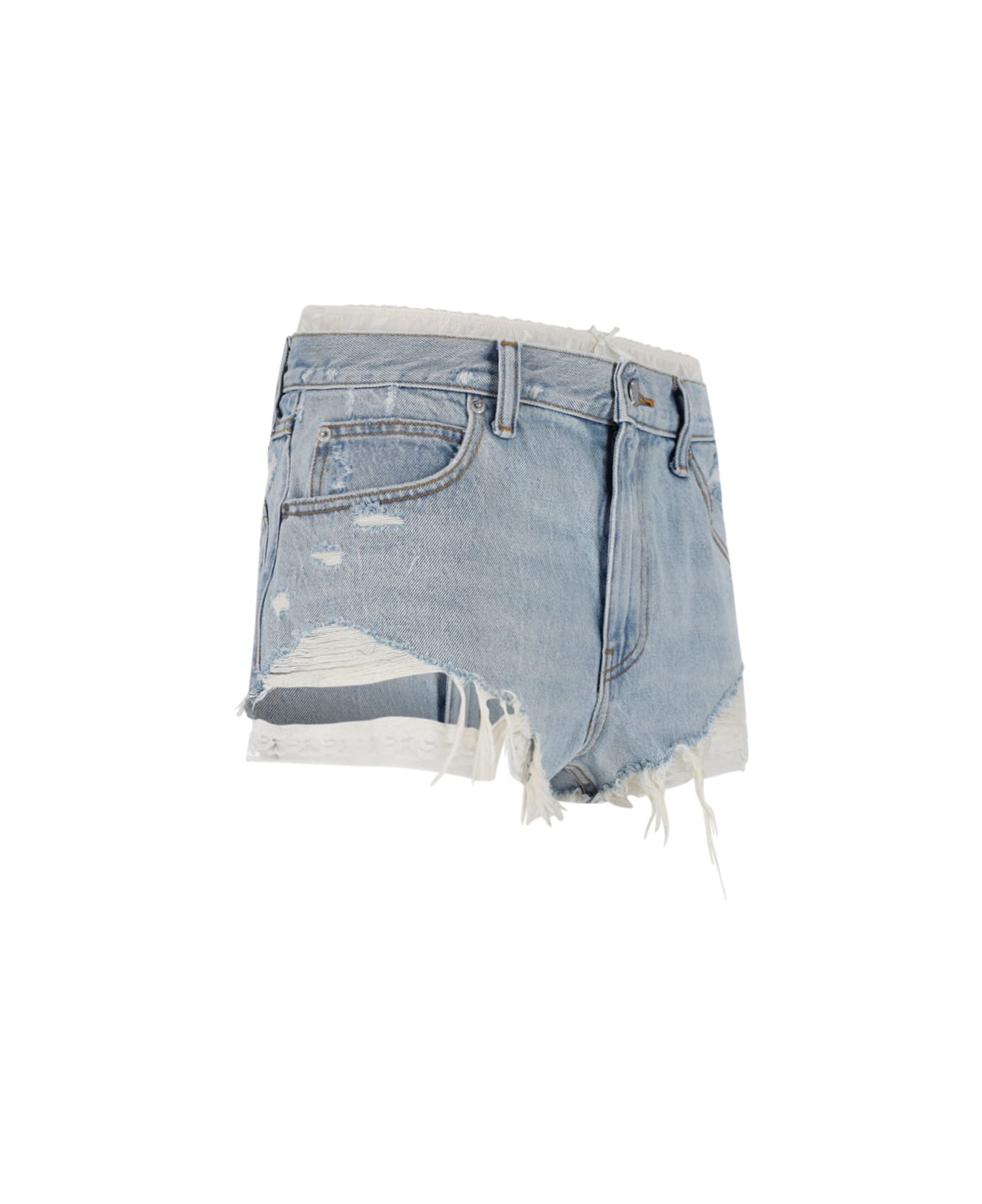 Alexander Wang Denim Shorts - LIGHT WORN INDIGO