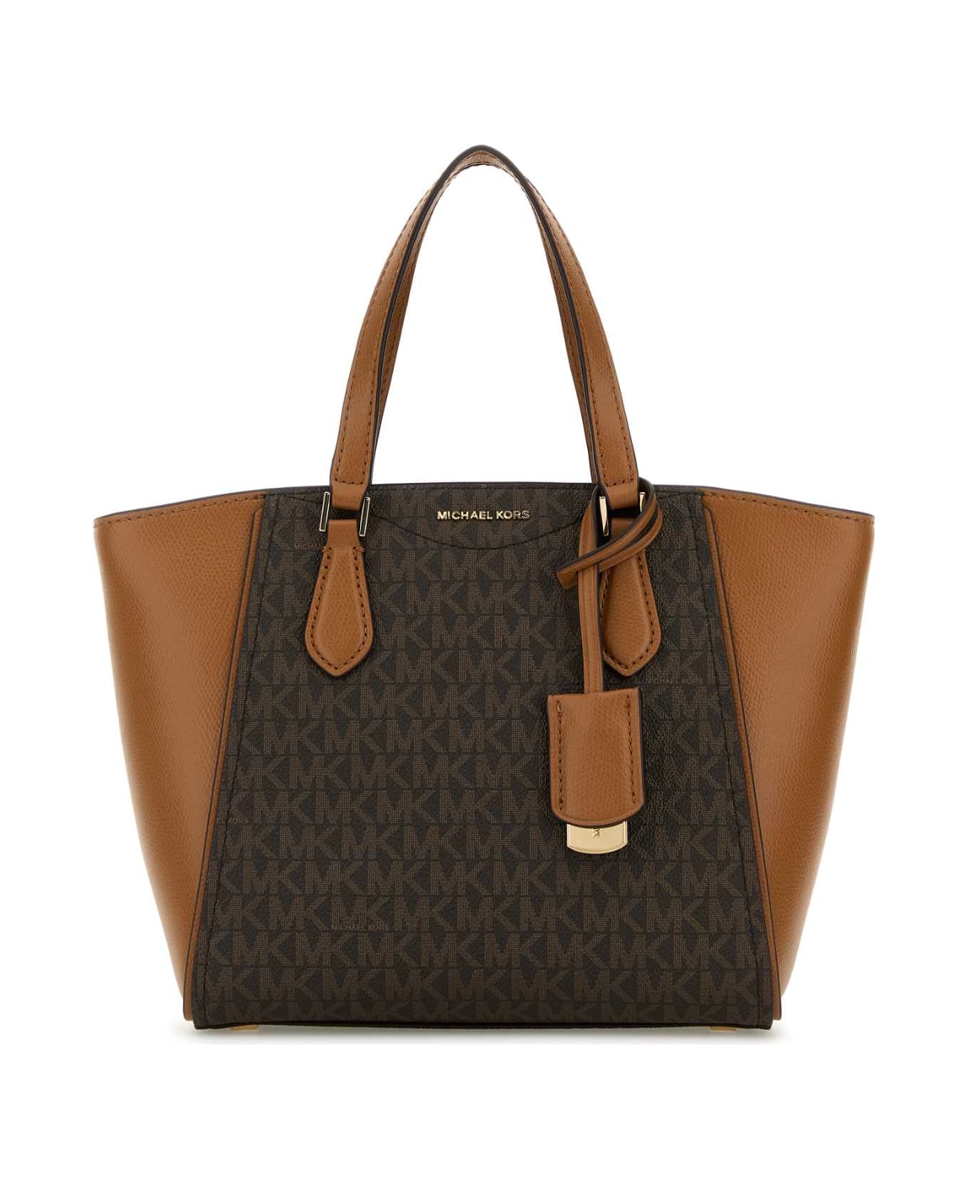 Michael Kors Printed Canvas Taryn Handbag - BRNACORN