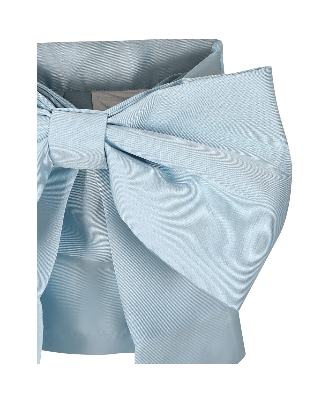 Caroline Bosmans Light Blue Skirt For Girl With Bow - Light Blue