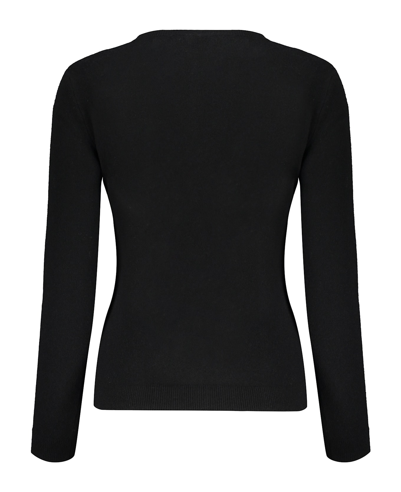 Valentino Garavani Long Sleeve Crew-neck Sweater - black