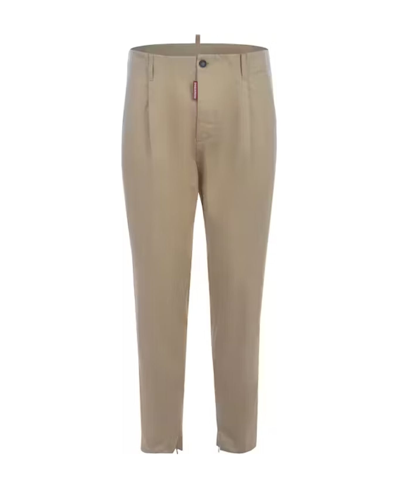 Dsquared2 Cotton Trousers - Beige