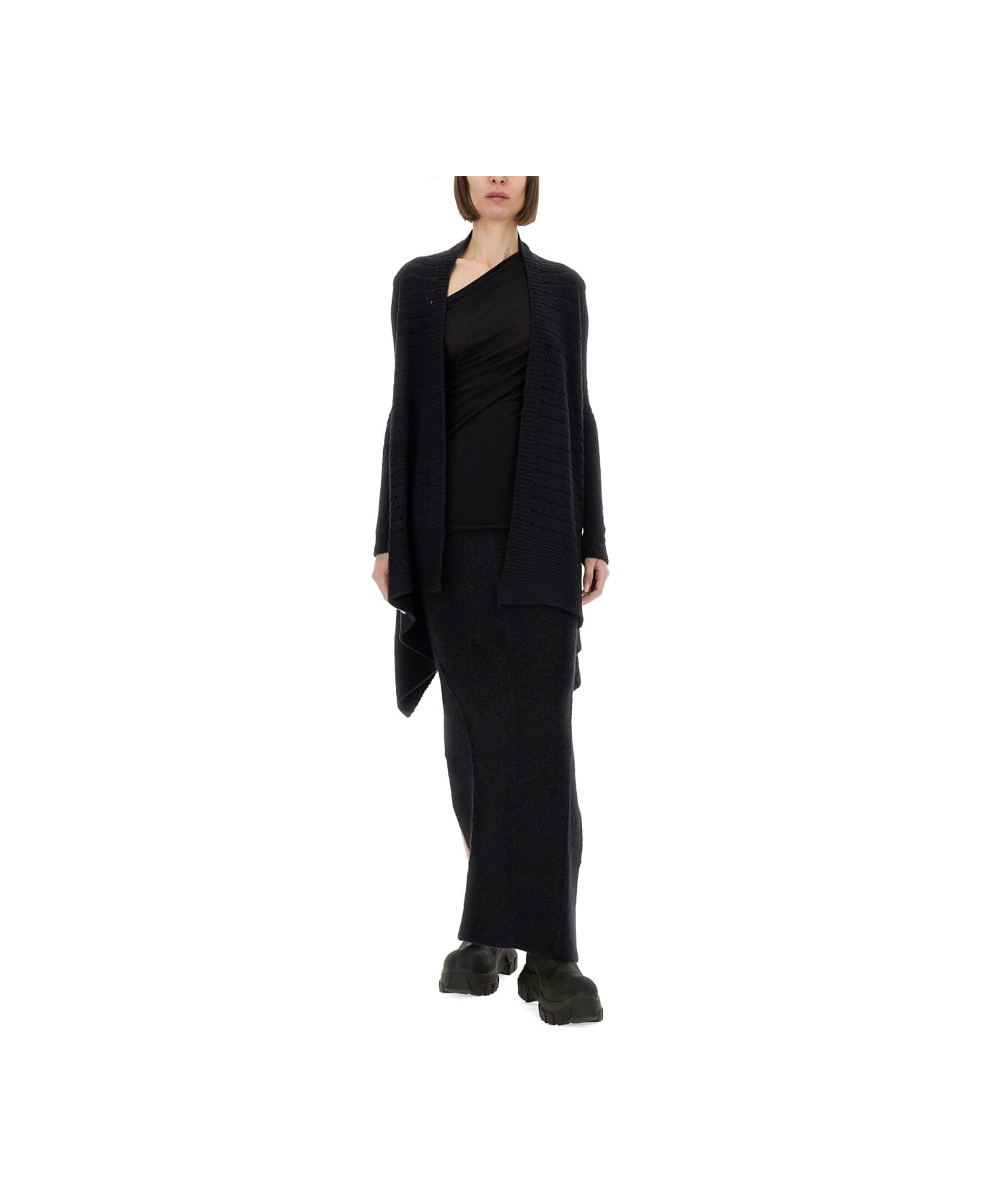 Rick Owens Knitted Cardigan - BLACK