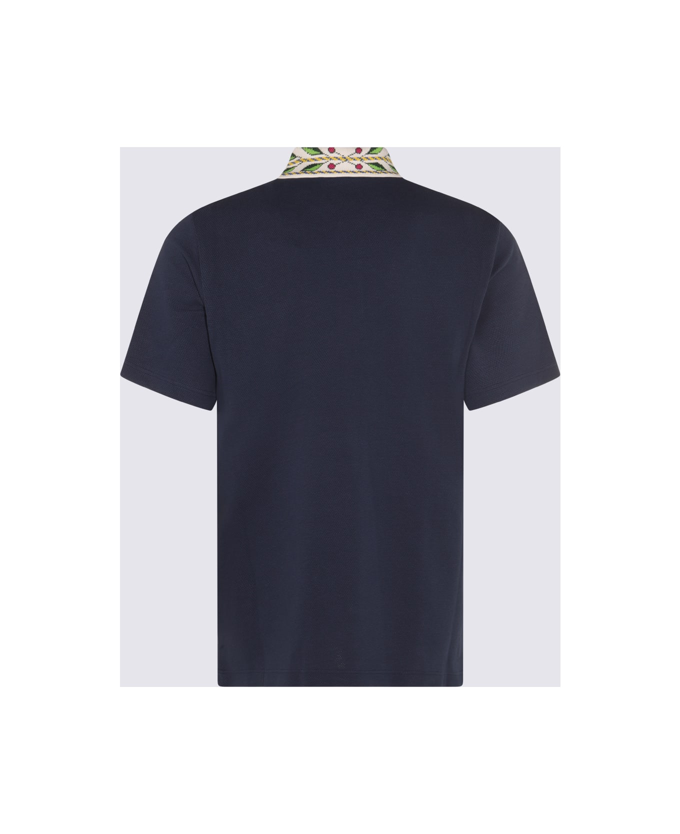 Casablanca Blue Cotton Polo Shirt - Blue