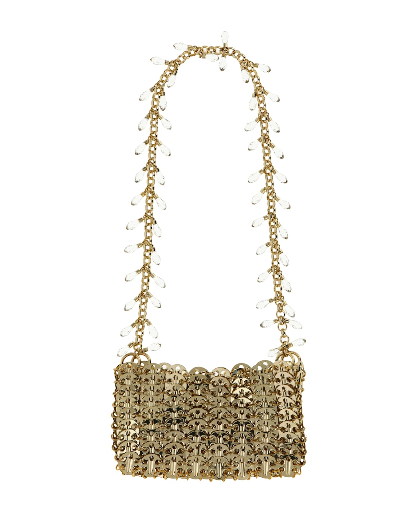 Paco Rabanne '1969 Nano Crystal' Shoulder Bag - Gold