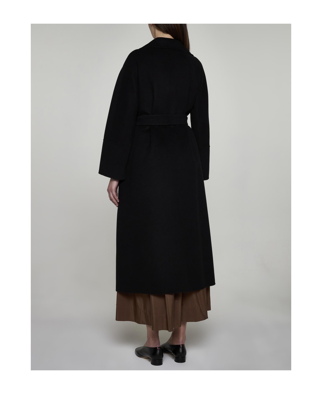 'S Max Mara Elisa Wool Coat - BLACK コート