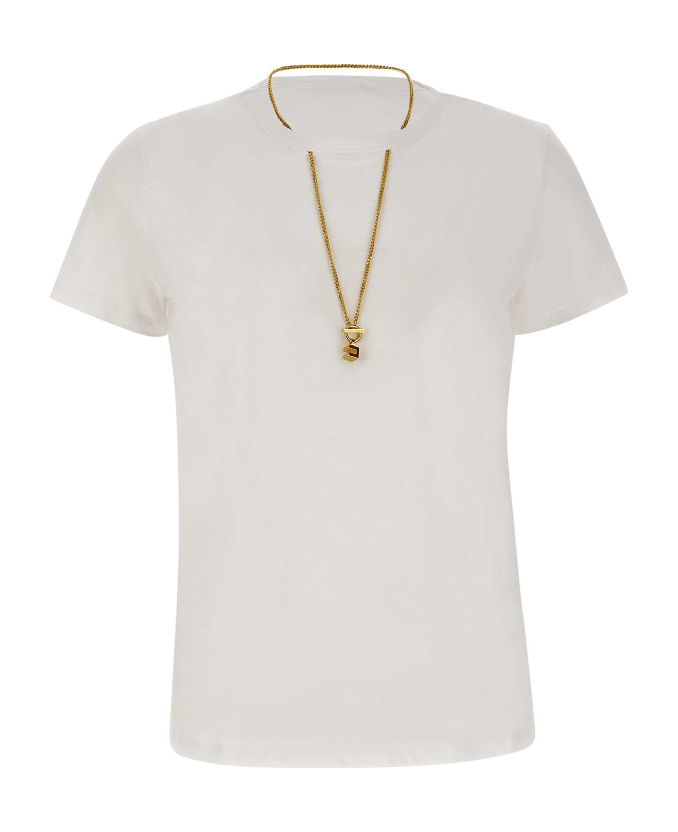 Elisabetta Franchi 'urban' Cotton Jersey T-shirt - WHITE Tシャツ