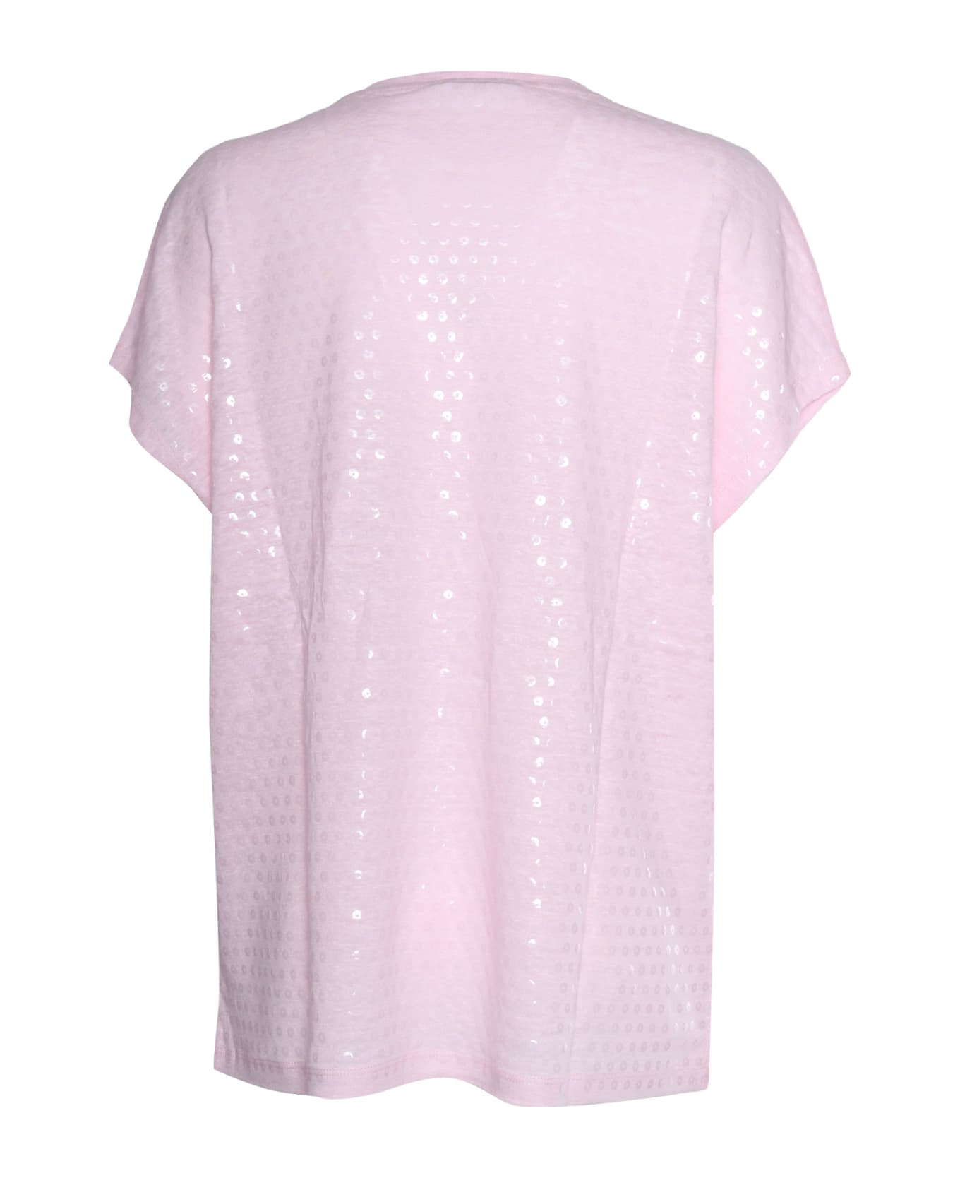 Kangra Pink Linen T-shirt - PINK ニットウェア