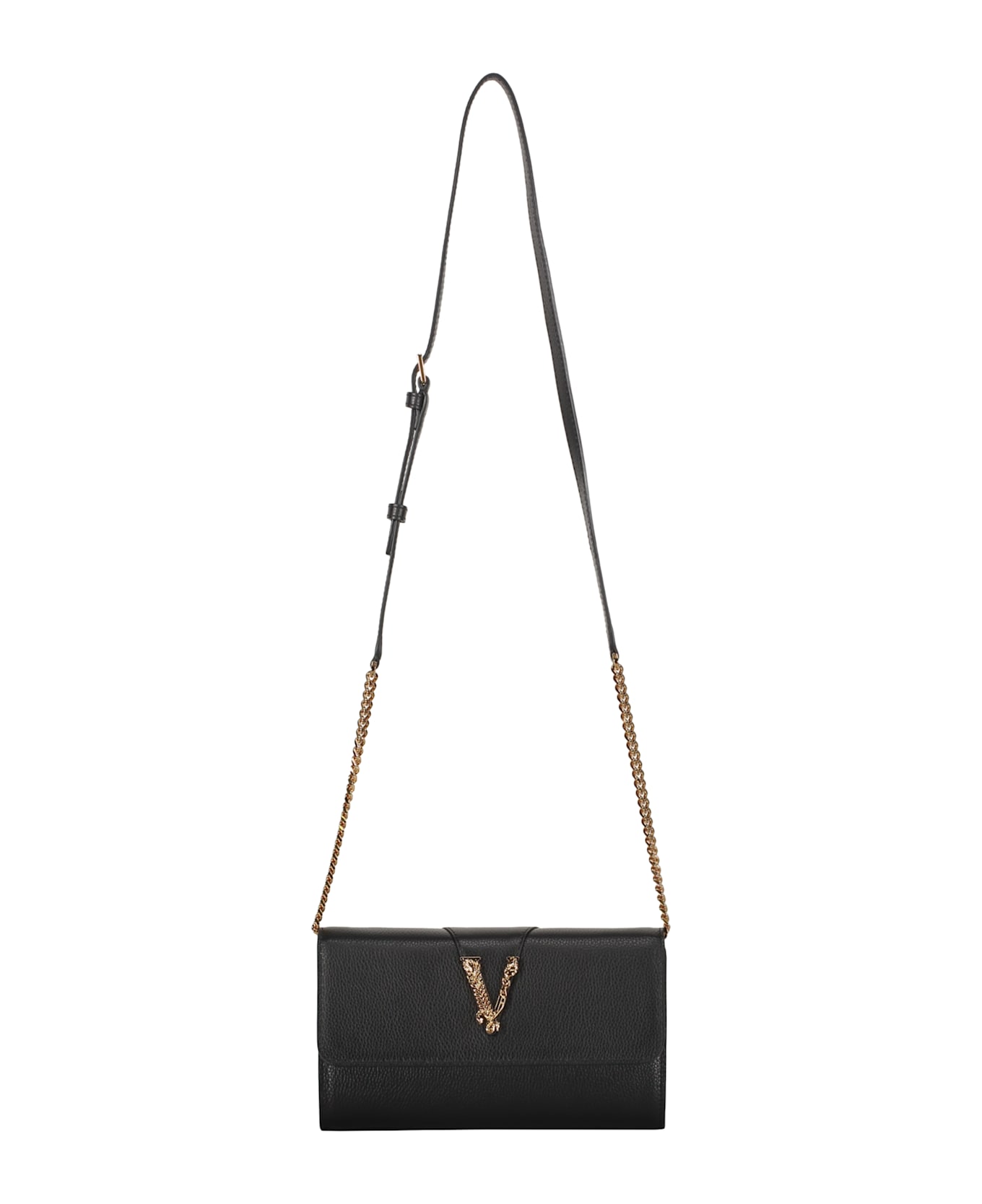 Versace Leather Clutch - black