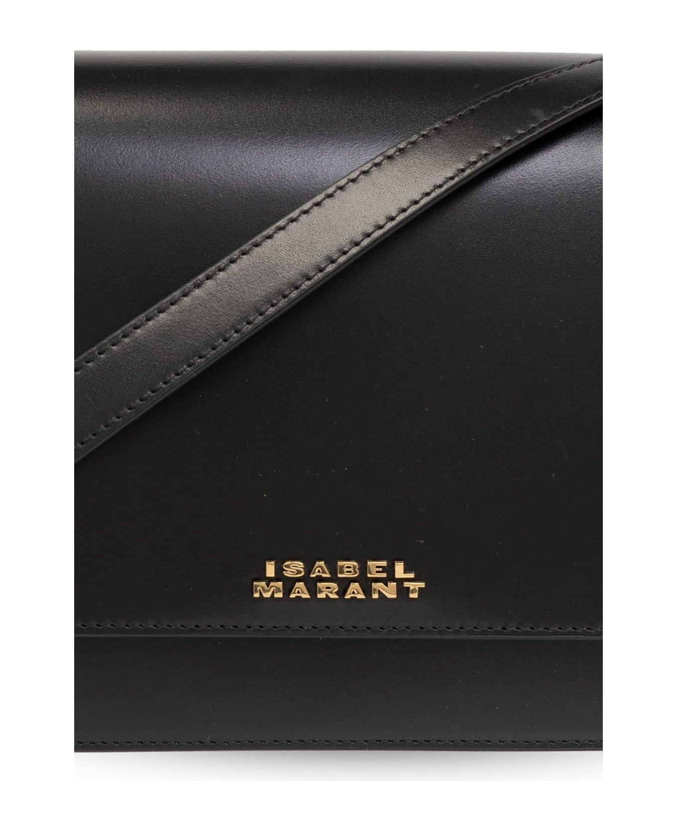 Isabel Marant Nizza Foldover Crossbody Bag - Black ショルダーバッグ