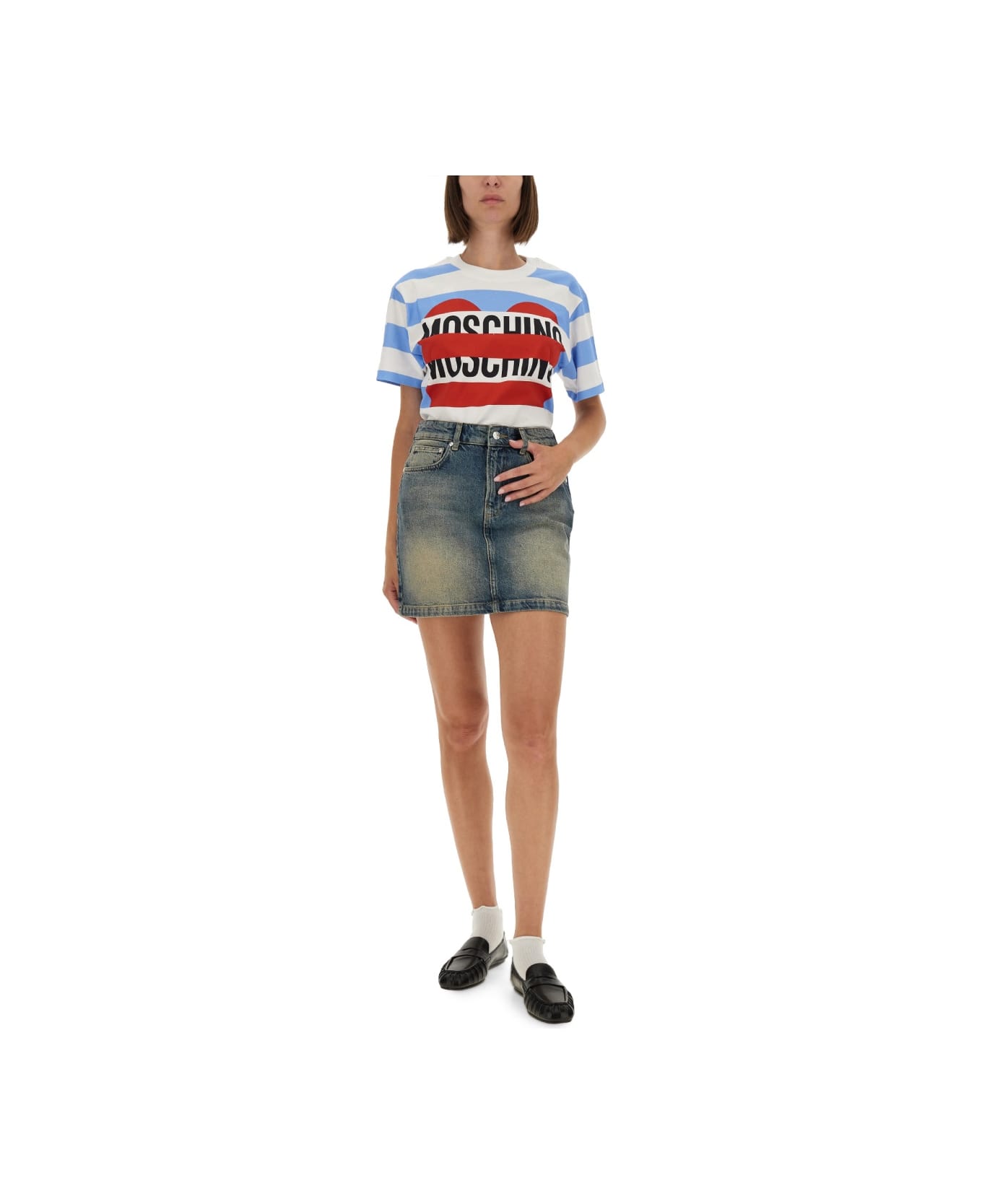M05CH1N0 Jeans Denim Skirt - DENIM