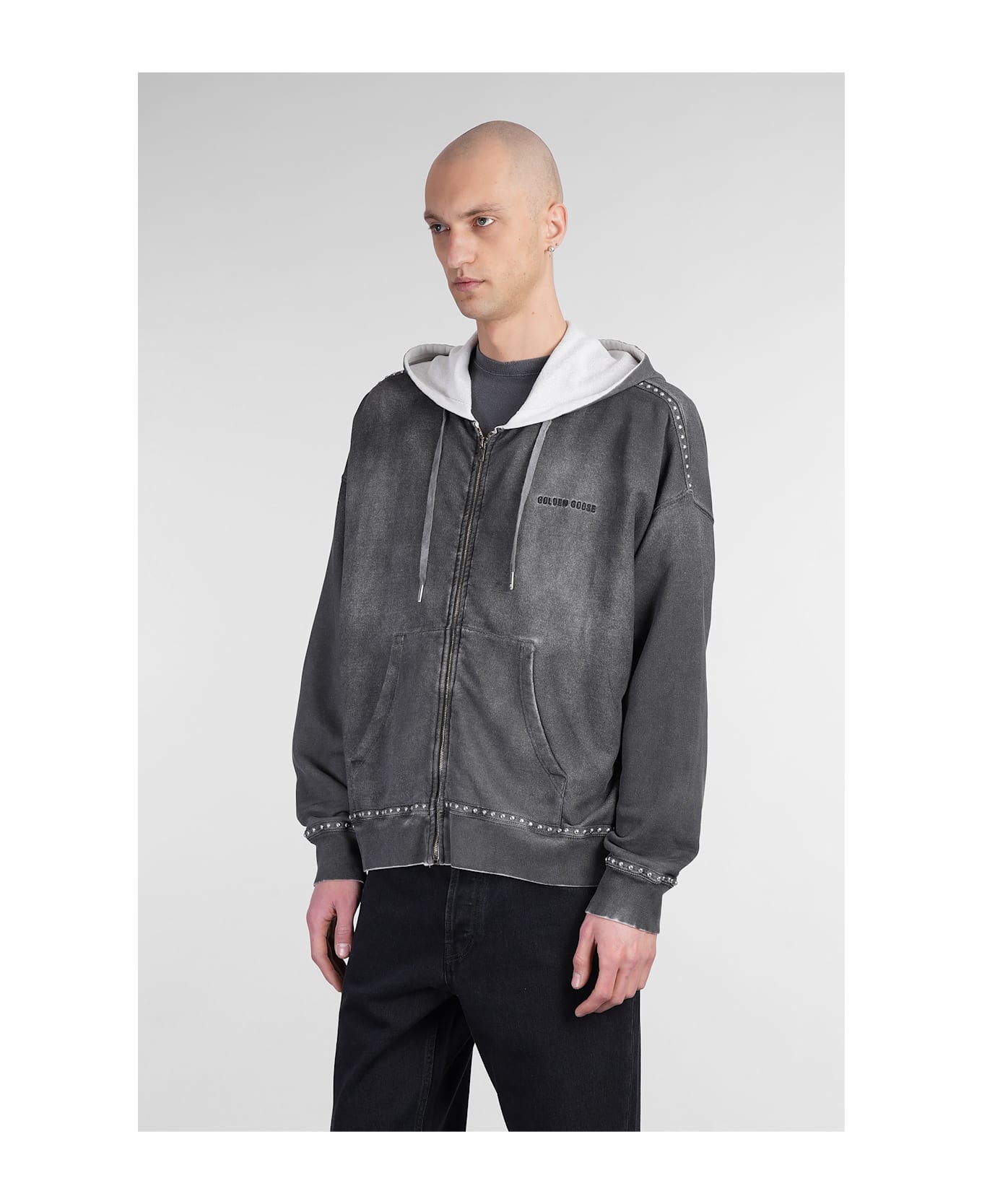 Golden Goose Sweatshirt In Grey Cotton - grey