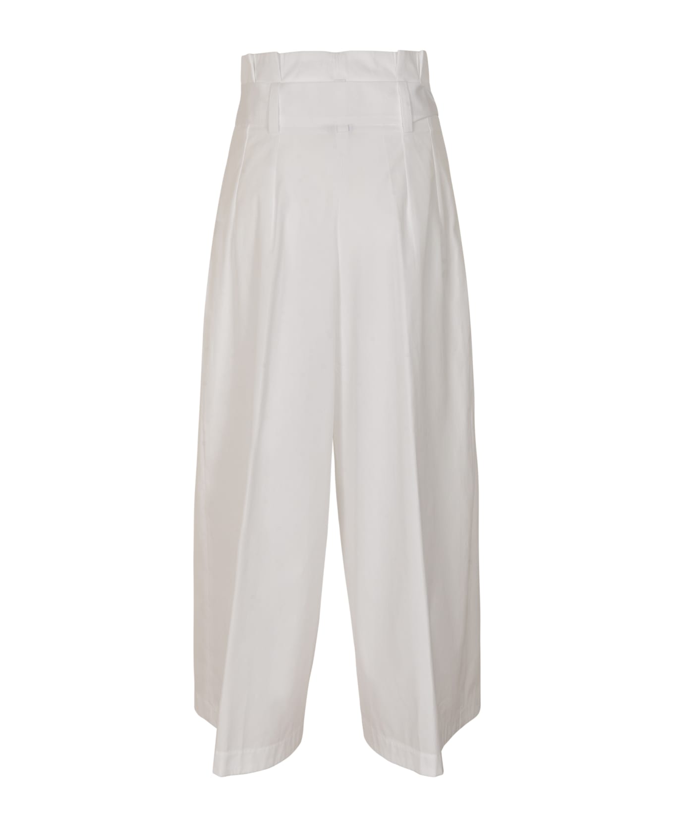 Aspesi High Waist Belted Trousers - White