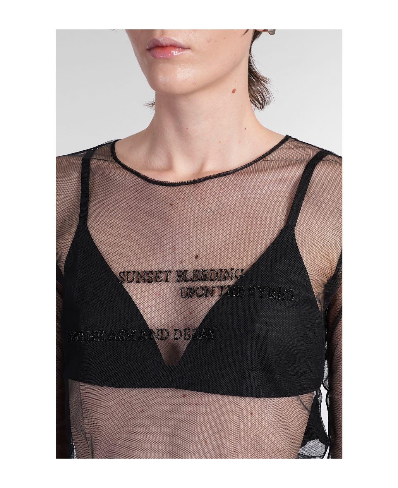 Ann Demeulemeester Fiene Topwear In Black Cotton - black