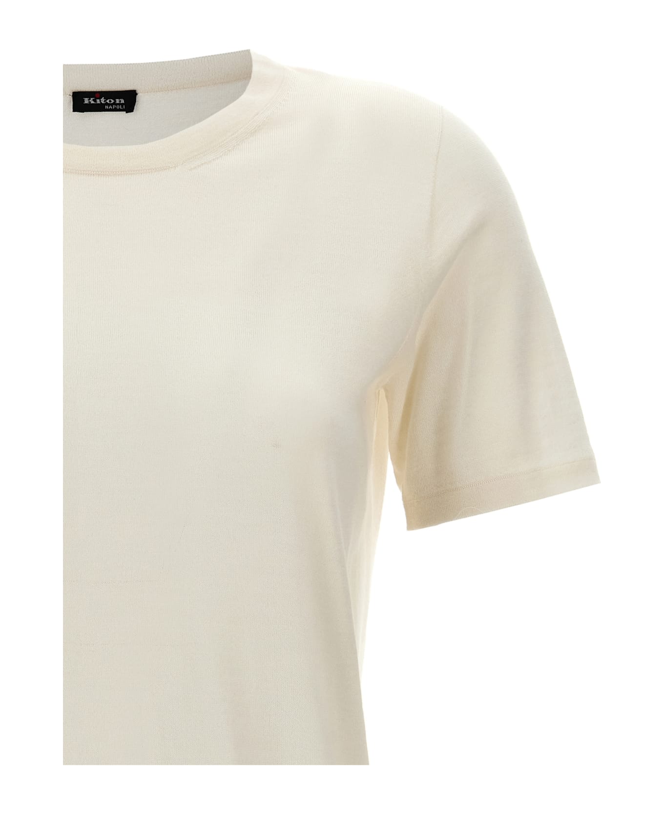 Kiton Silk Cashmere T-shirt - White
