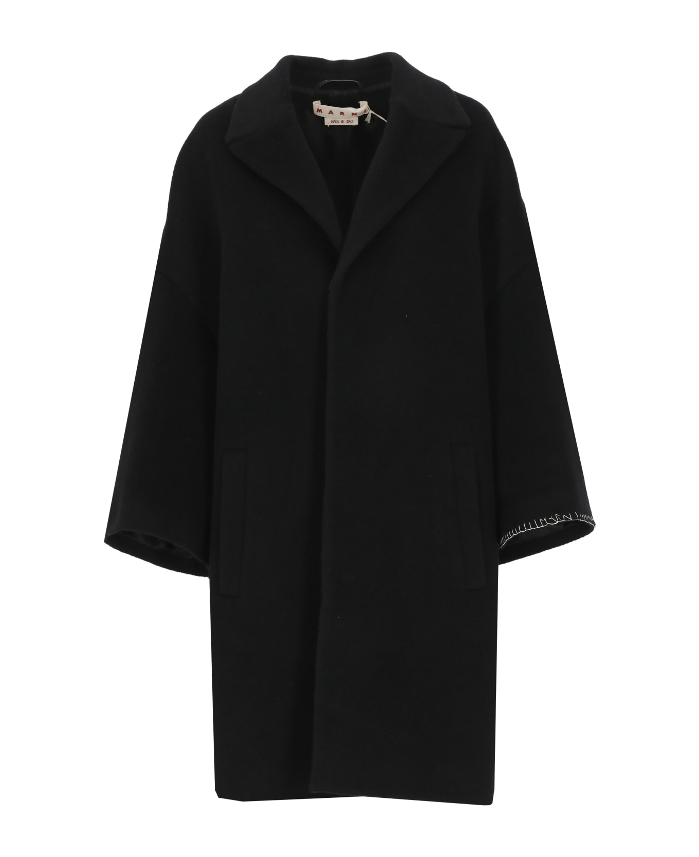 コート MARNI BLACK WOOL BLEND COAT Marni Black Wool Blend Coat | italist