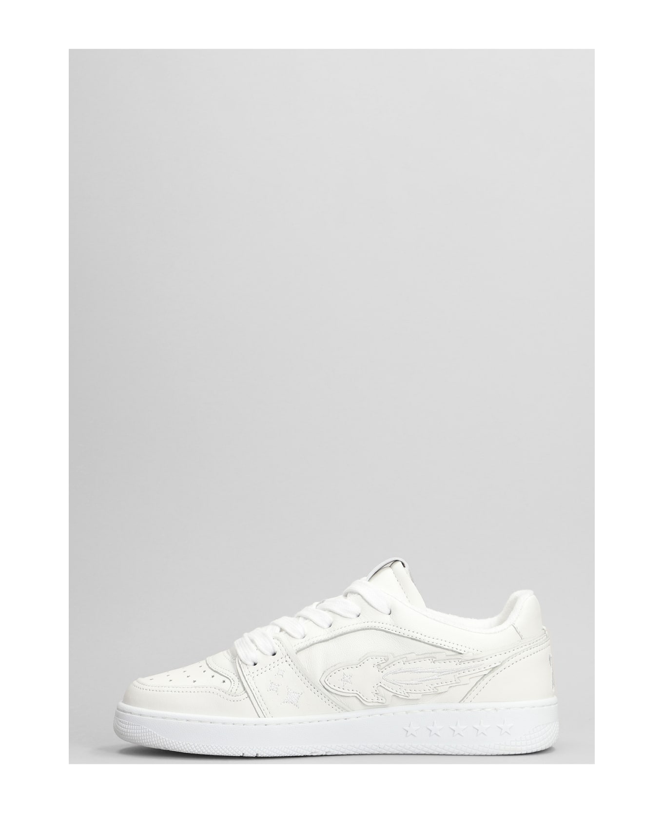 Enterprise Japan Egg Rocket Sneakers In White Leather