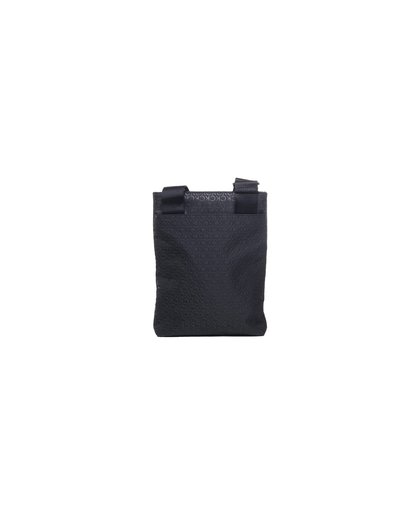 Calvin Klein Flat Shoulder Bag With Logo - Black ショルダーバッグ