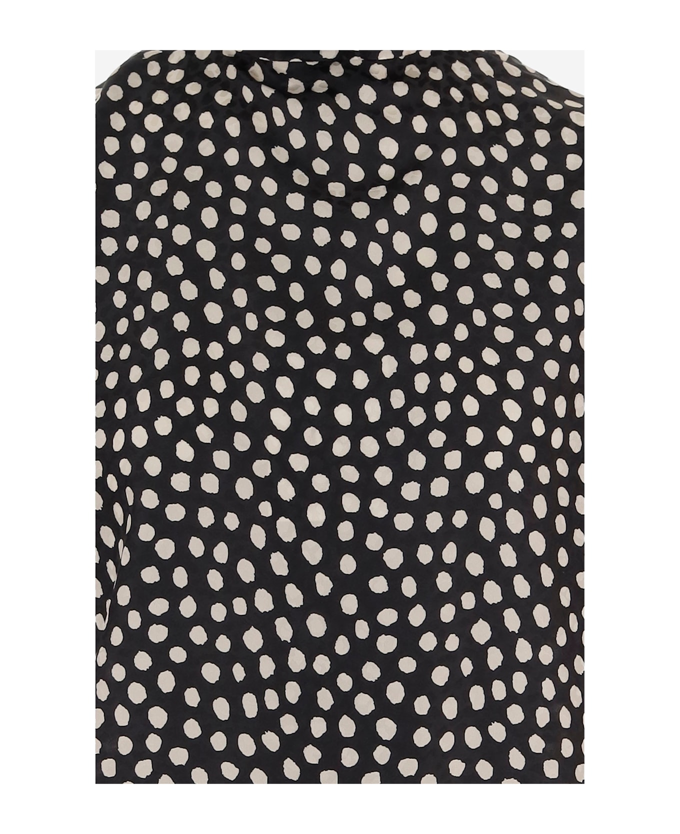 Chloé Short-sleeved Silk Jacquard Mini Dress - Black