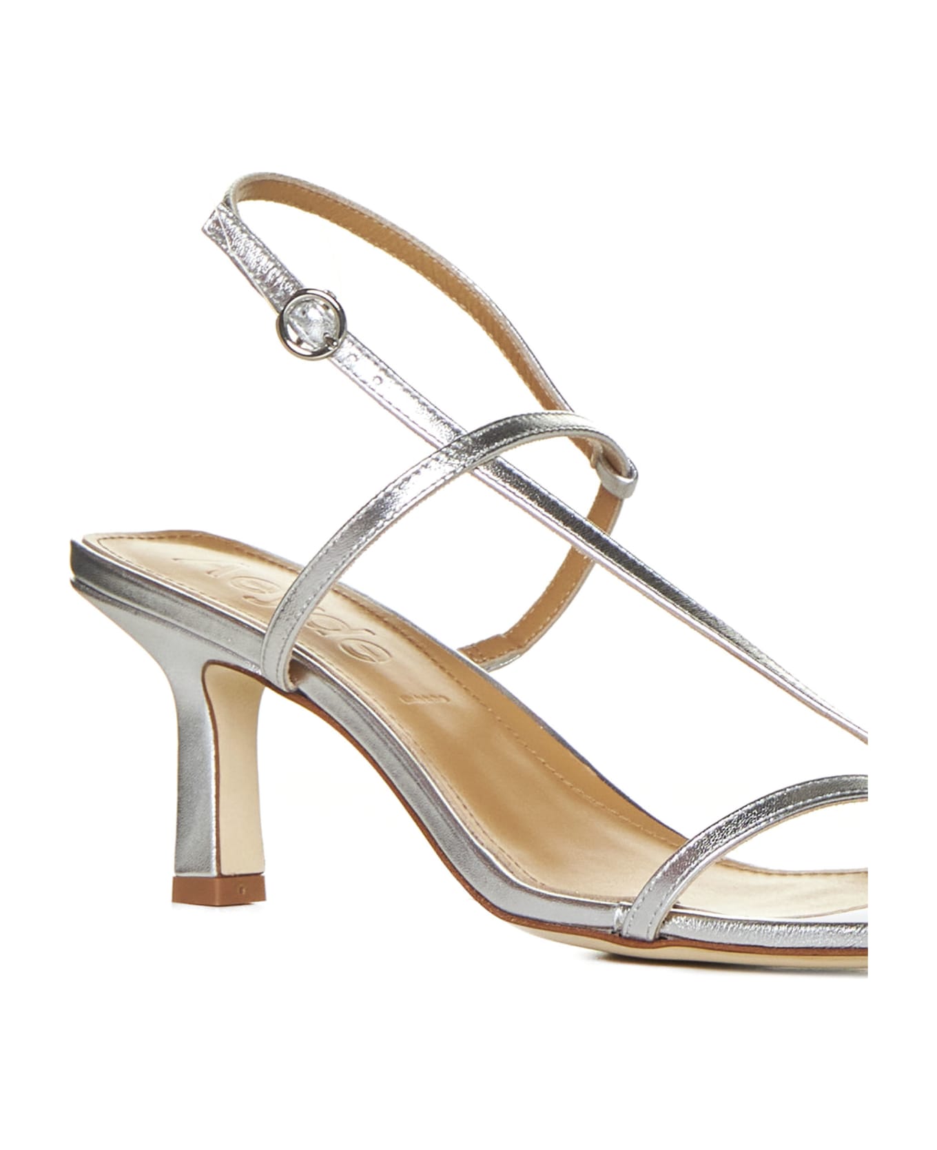 aeyde Sandals - Laminated silver