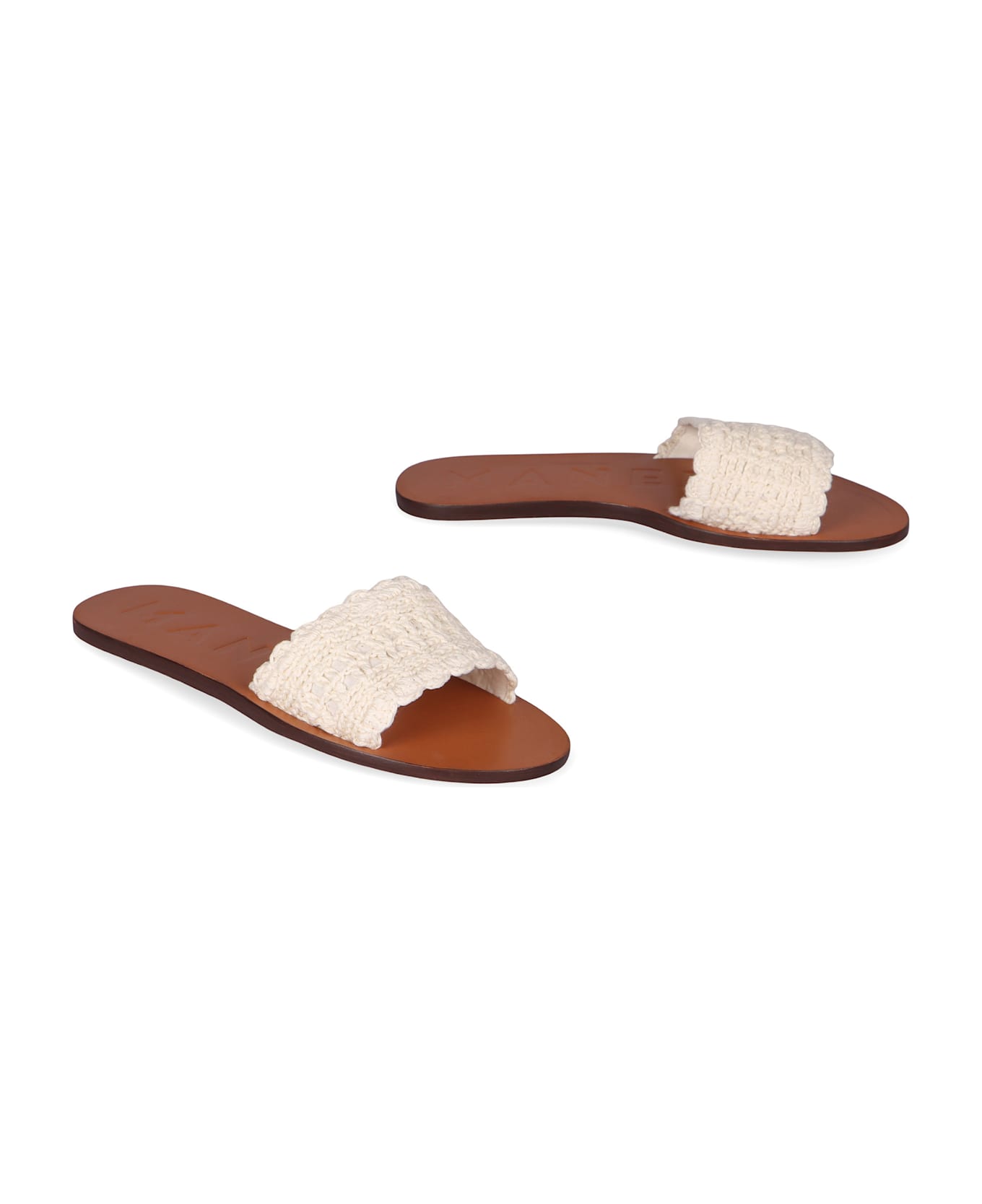 Manebi Flat Sandals - White
