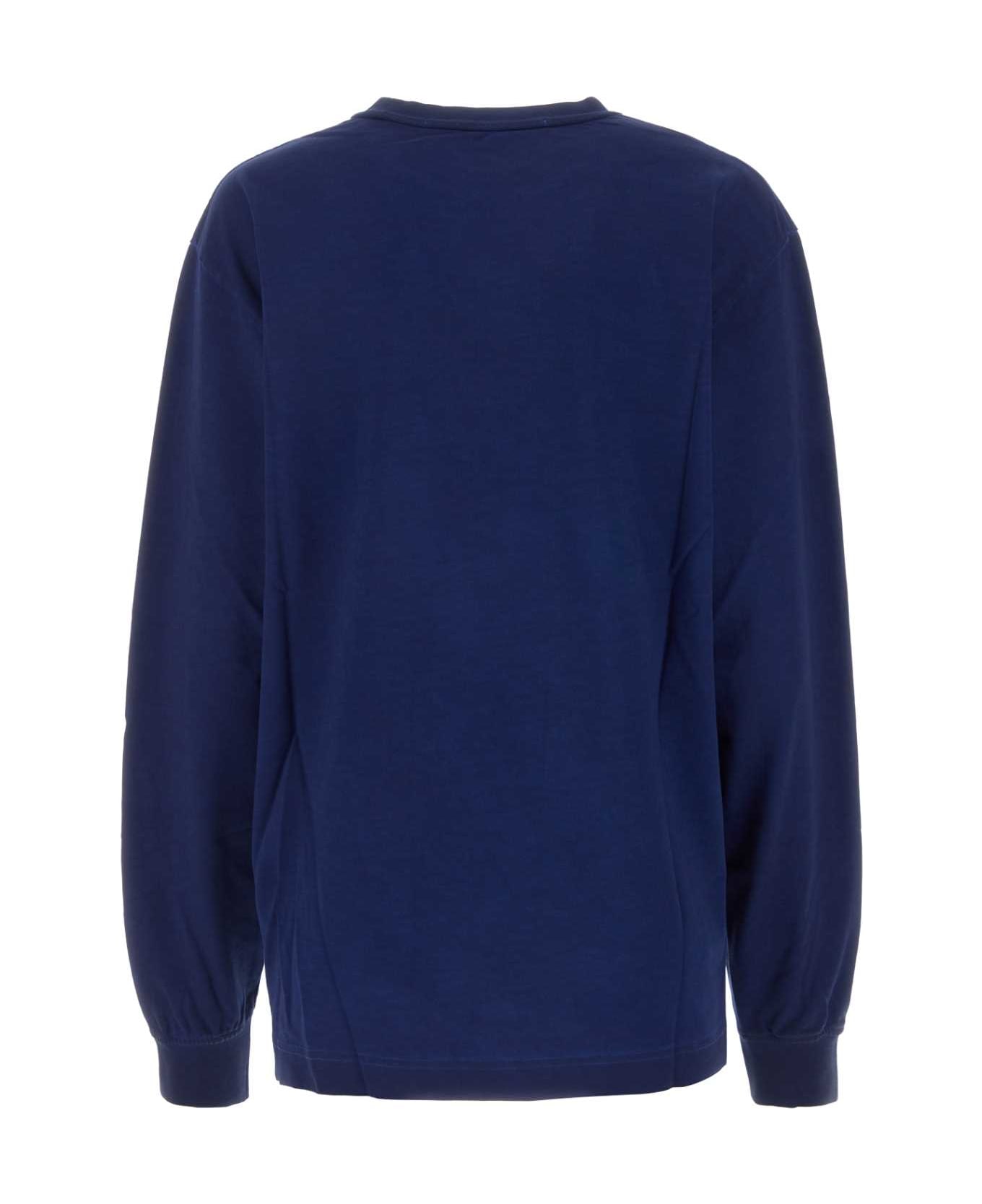 Alexander Wang Blue Cotton Oversize T-shirt - DARKNAVYCOMBO