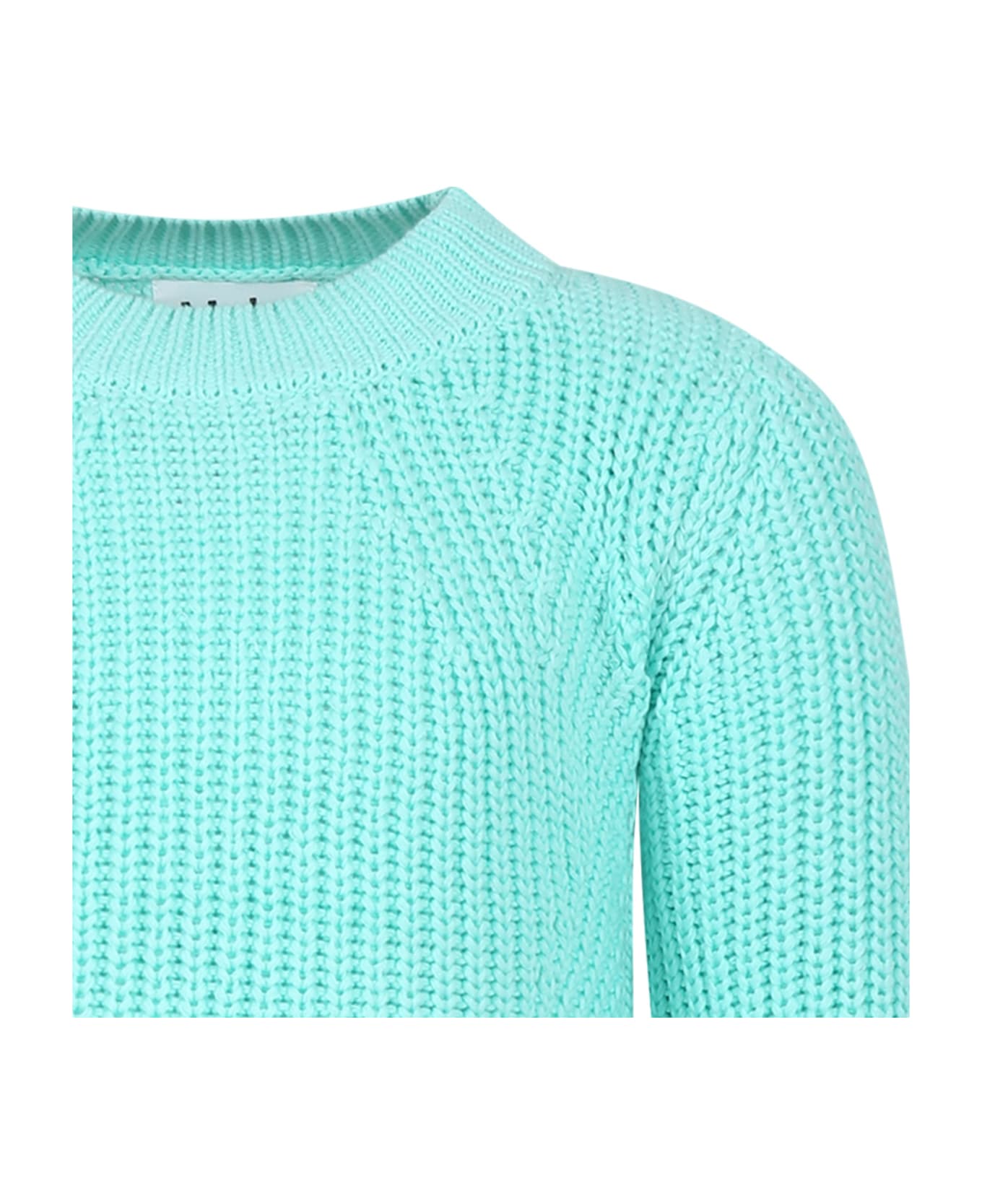 Molo Green Sweater For Girl - Light Blue