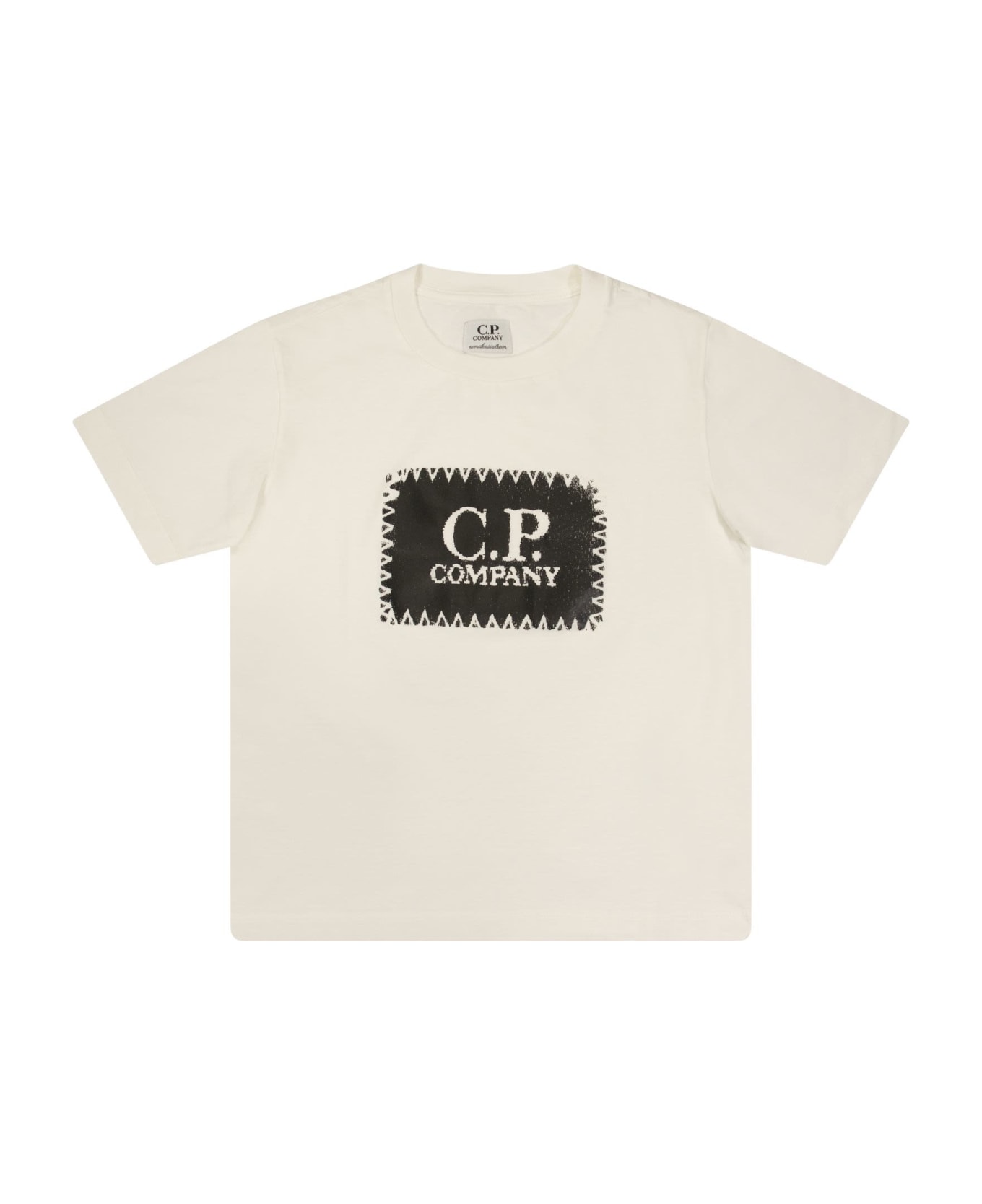 C.P. Company T-shirt With Logo Print On Chest - White Tシャツ＆ポロシャツ