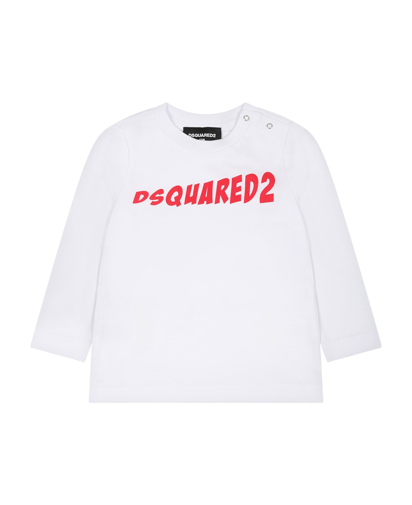 Dsquared2 White T-shirti For Baby Boy With Logo - White Tシャツ＆ポロシャツ