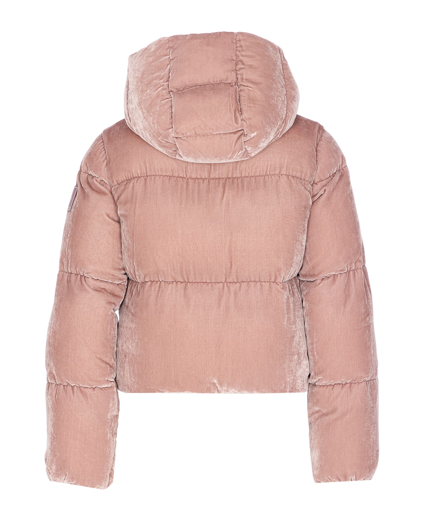 Elisabetta Franchi Velvet Down Jacket - Pink