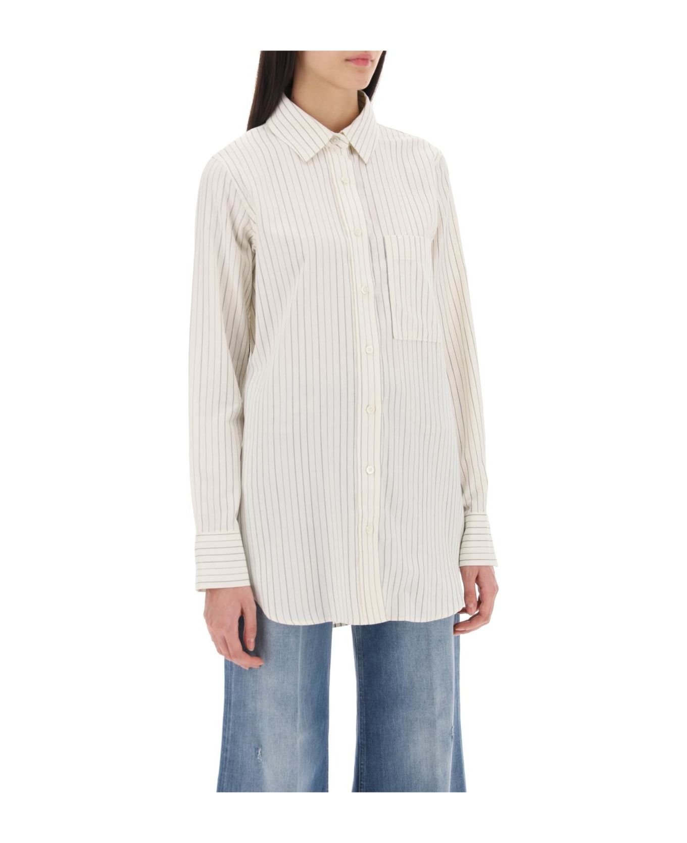 Closed Striped Cotton-wool Shirt - IVORY