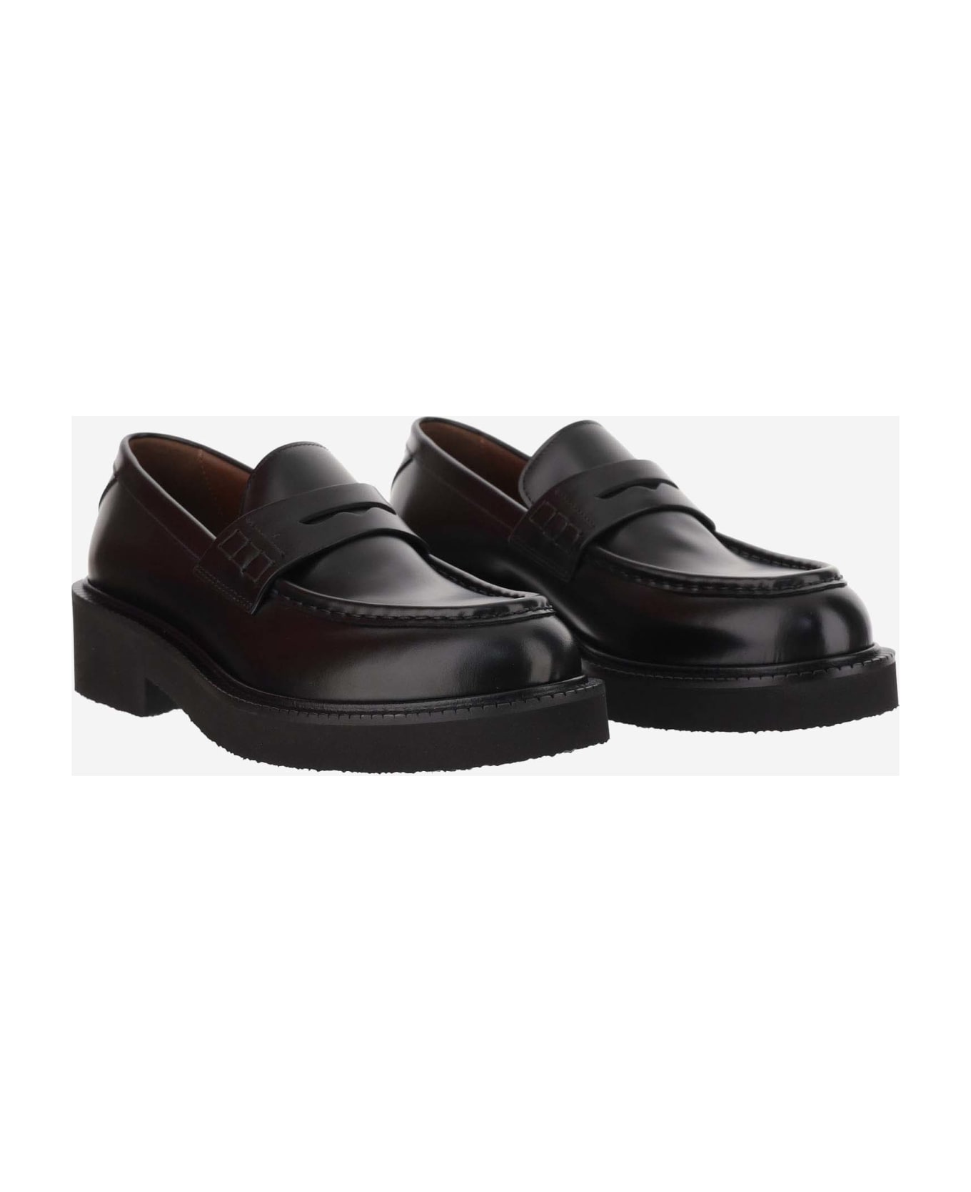 Valentino Garavani Leather Loafers - Black