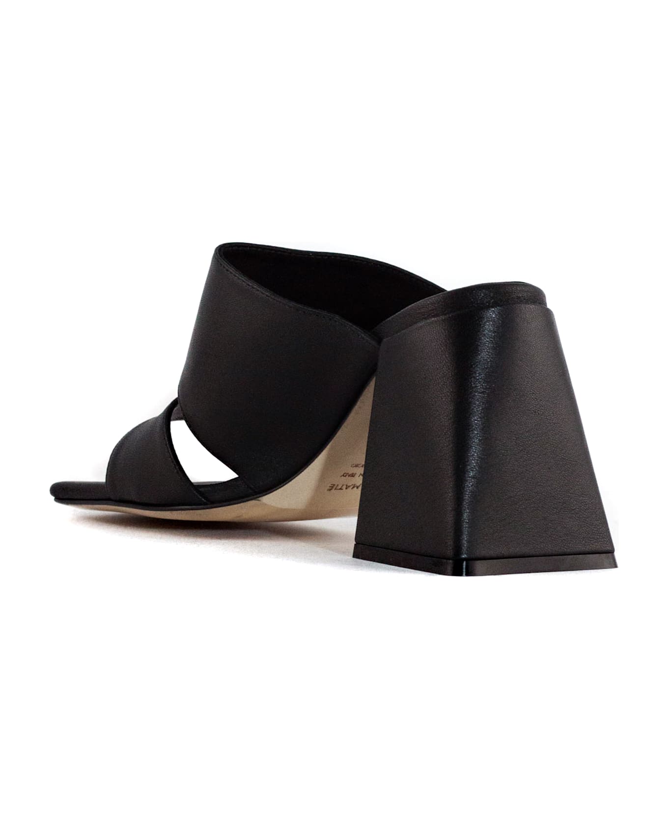 Vic Matié Black Leather Sandal - Black