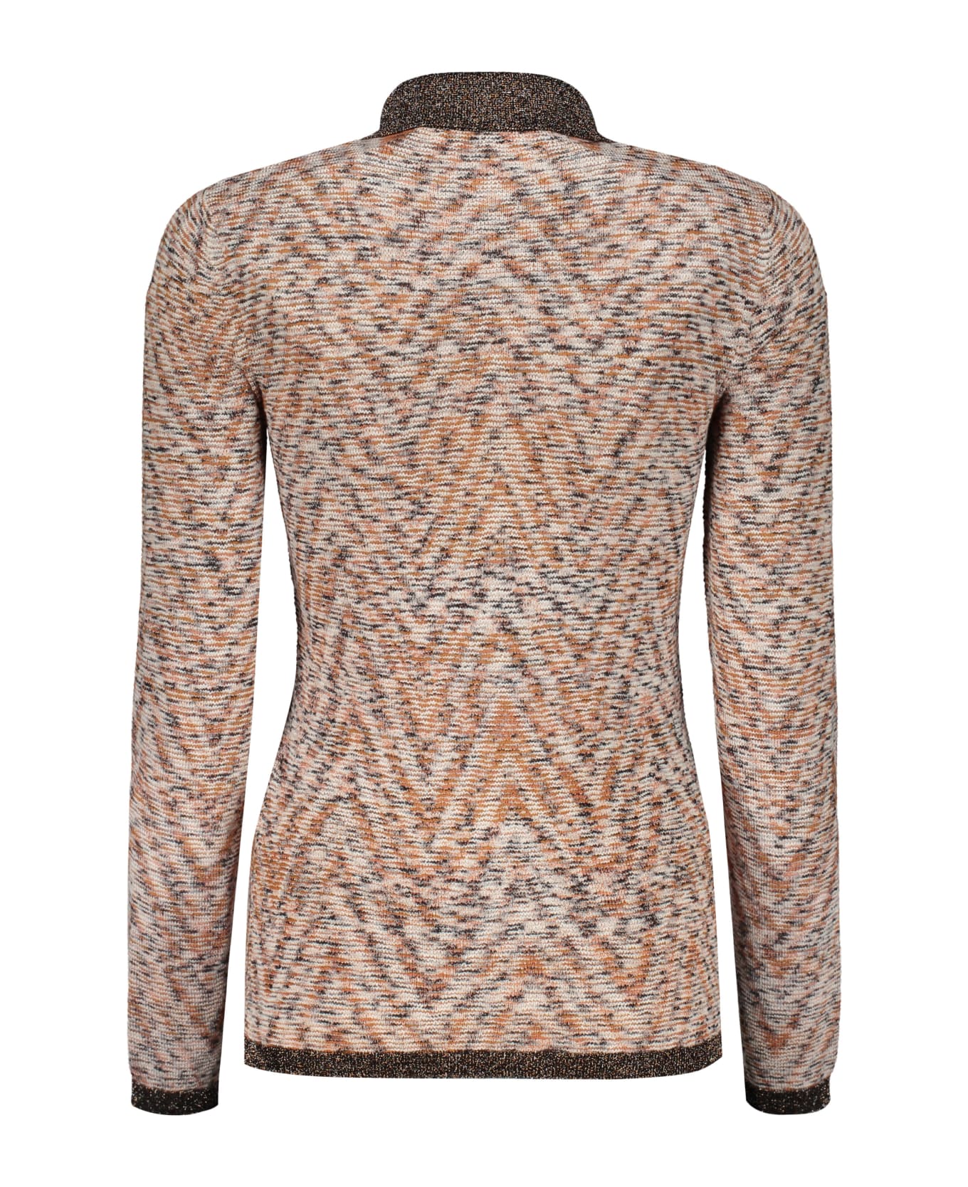 Missoni Knitted Wool Polo Shirt - brown