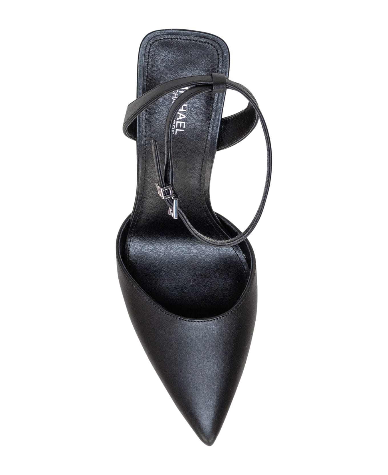 MICHAEL Michael Kors Black Leather Imani Sandals - Black