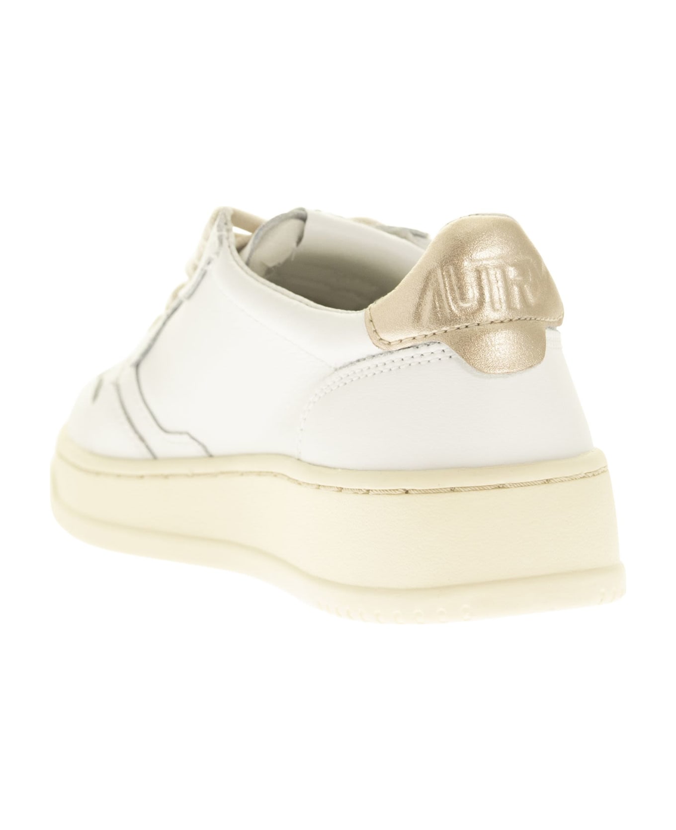 Autry Medalist Low Sneakers - White/Gold スニーカー