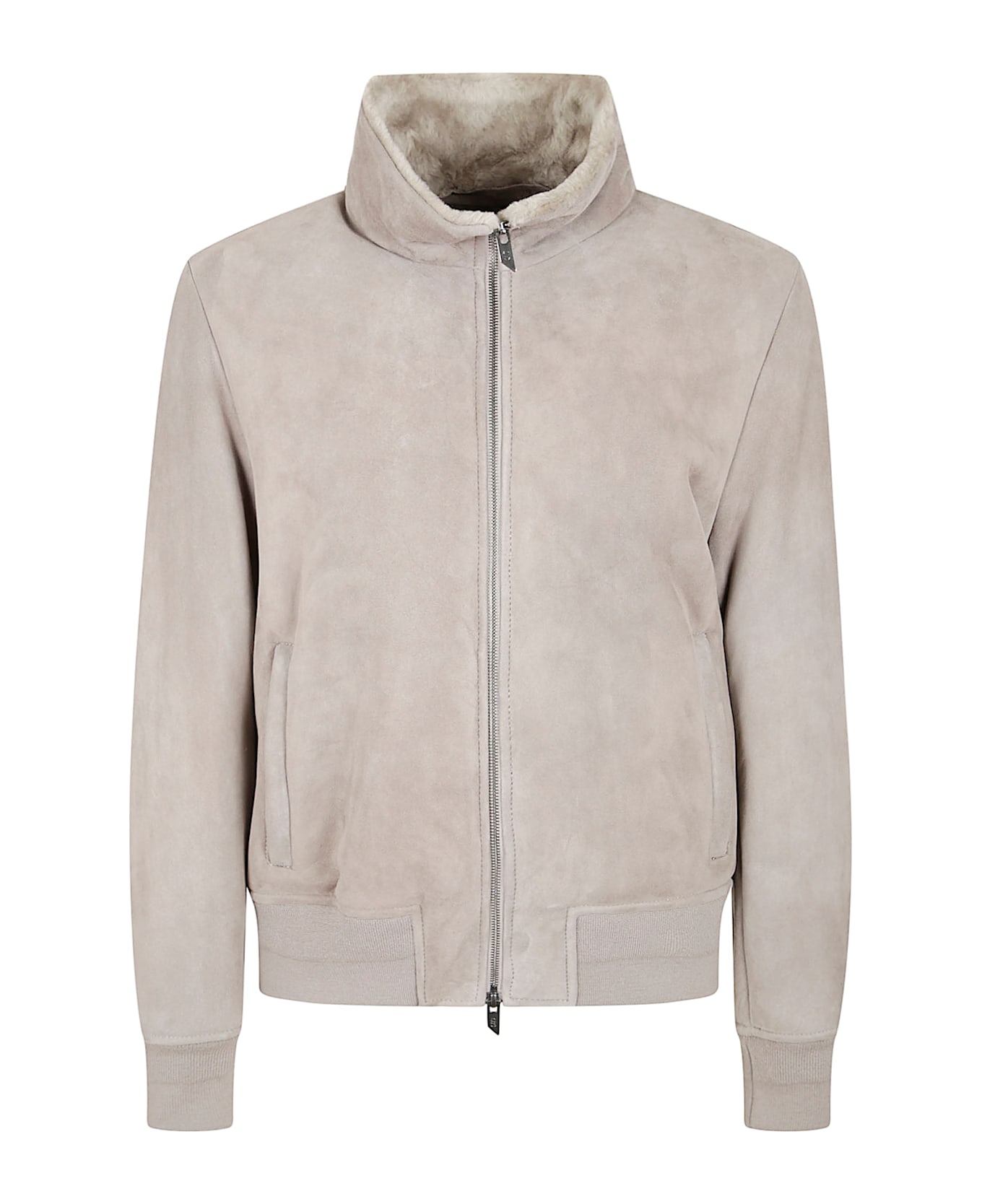 Salvatore Santoro Leather Bomber - GREY