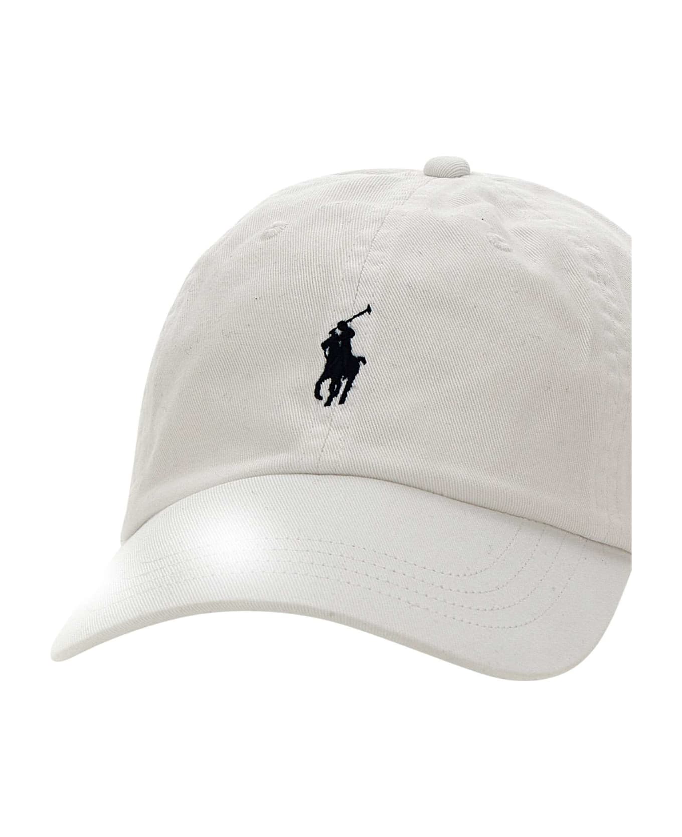 Polo Ralph Lauren "core Replen" Cotton Baseball Hat - WHITE