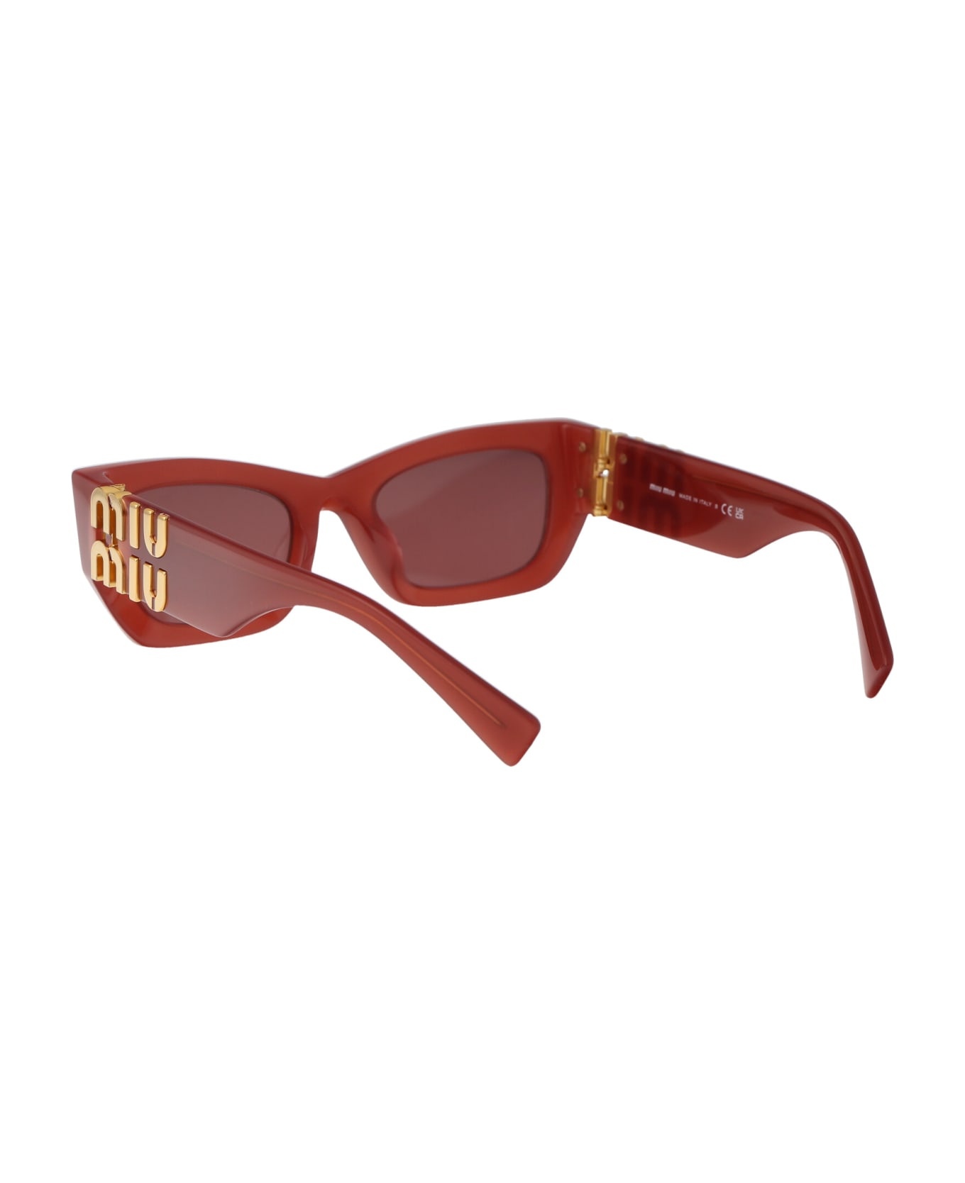 Miu Miu Eyewear 0mu 09ws Sunglasses - 10Bold Round leopard-print sunglasses