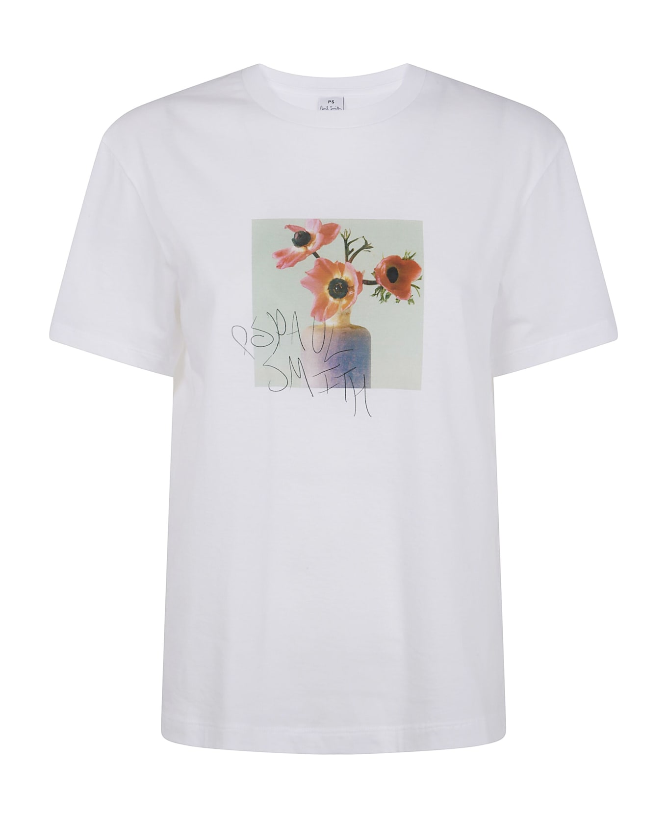 PS by Paul Smith Womens Anenomes T-shirt - White