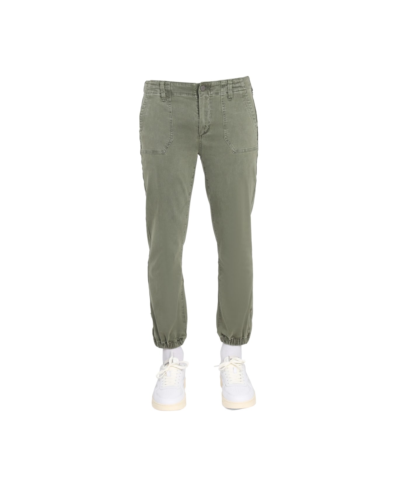 Paige Pants With Logo Patch - GREEN
