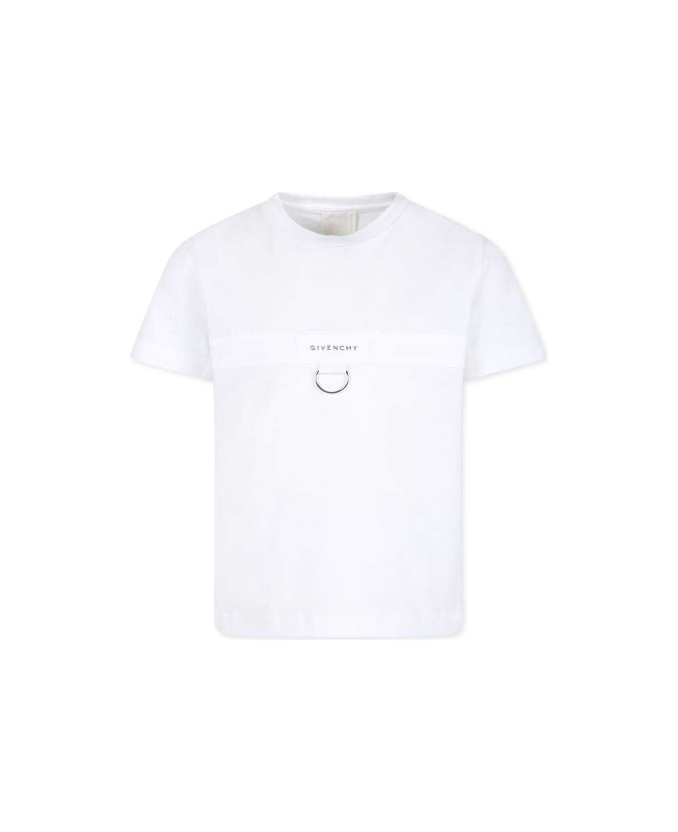 Givenchy White T-shirt For Boy With Logo - Bianco