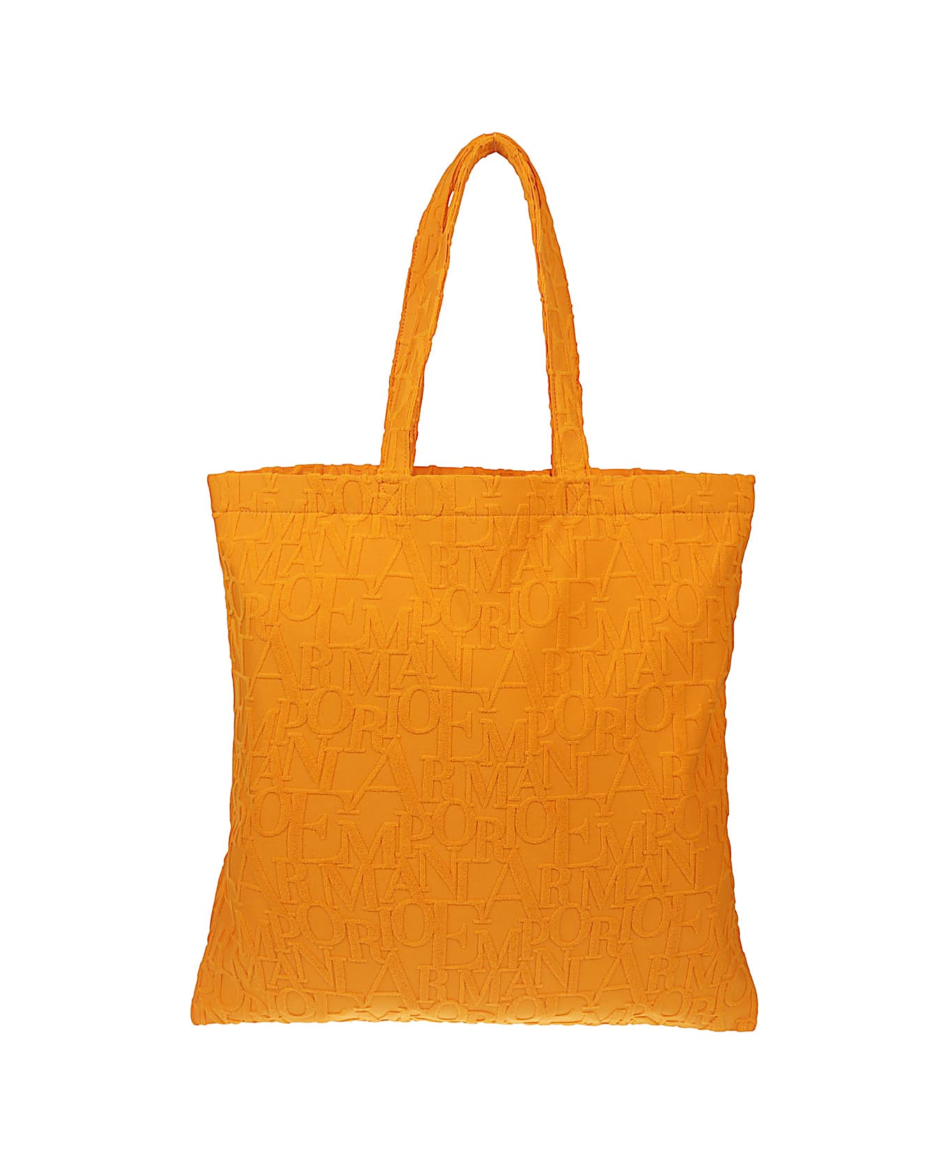 Emporio Armani Striped Beach Tote - Orange