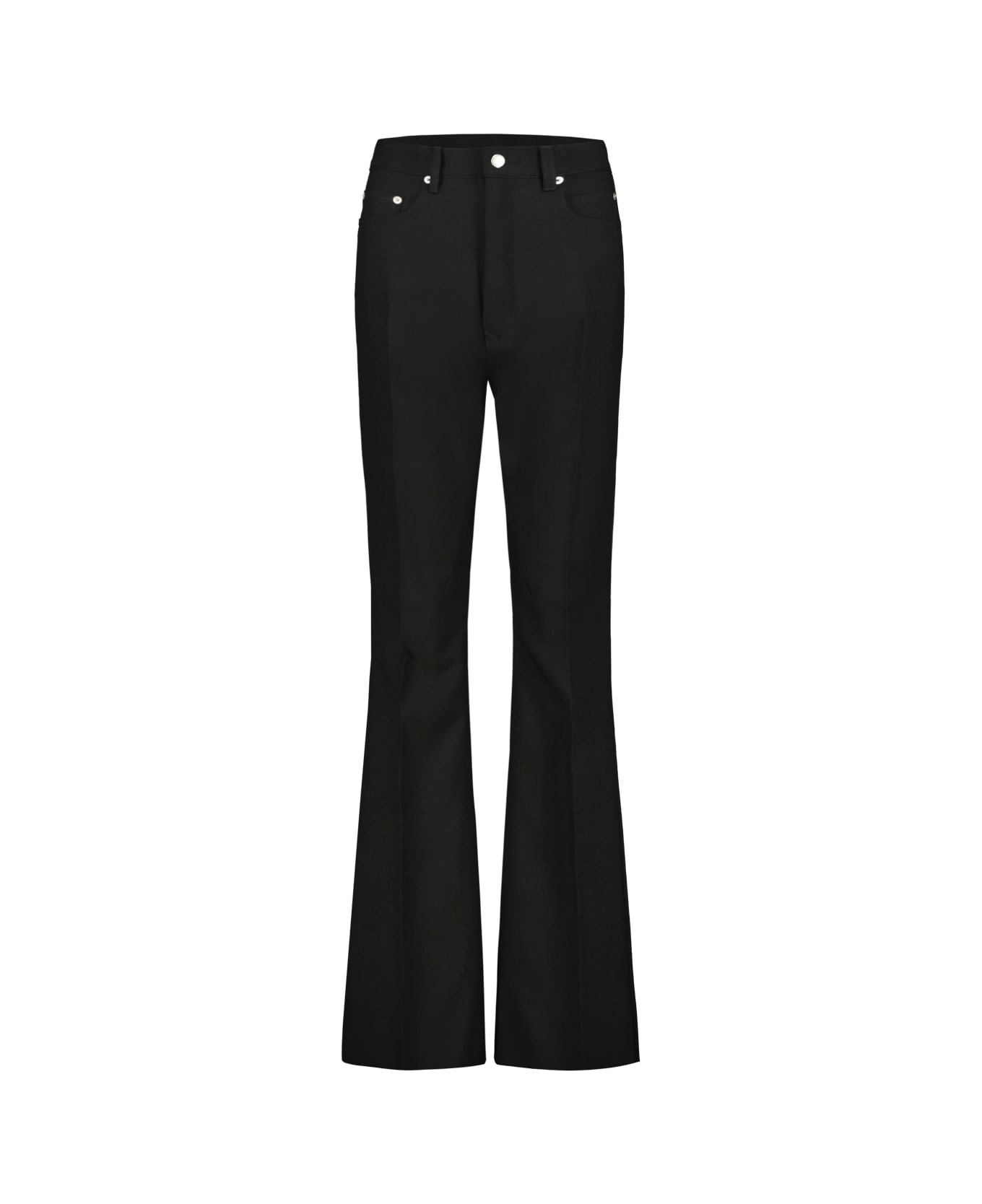 Rick Owens Bolan Bootcut Pant In Wool - Black