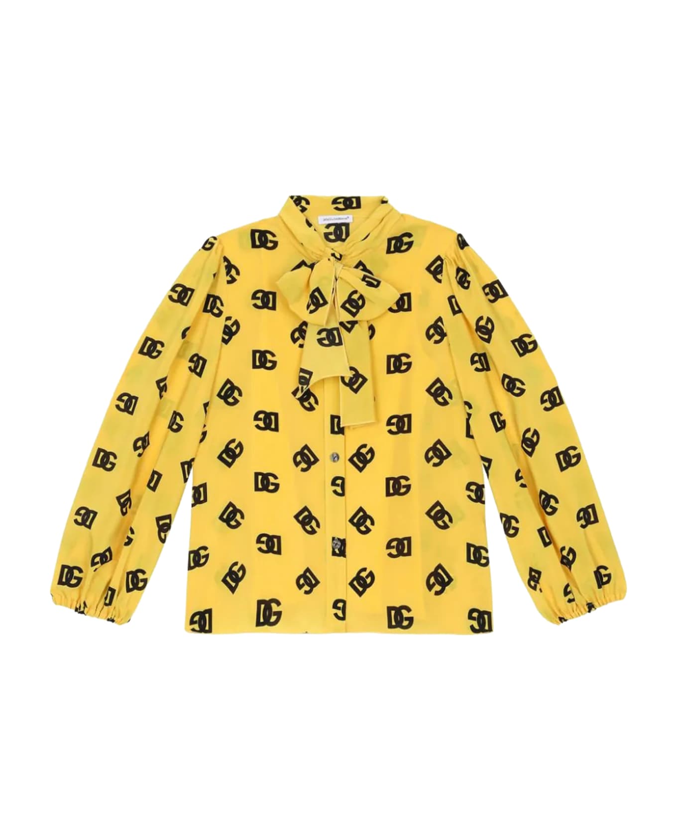 Dolce & Gabbana Shirt With Dg Print - Yellow