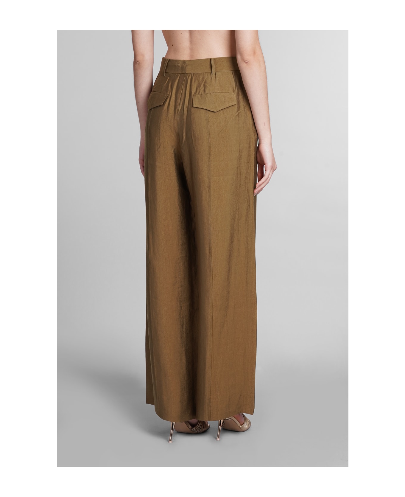 Cult Gaia Janine Pants In Brown Wool And Polyester - brown