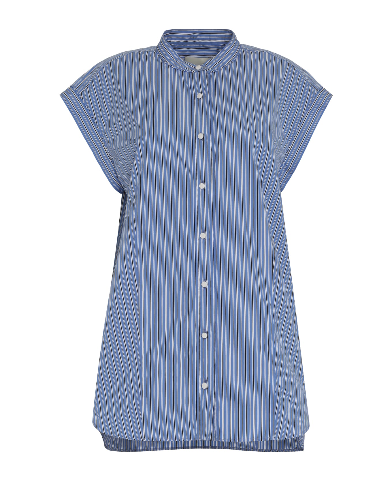 Isabel Marant Reggy Striped Cotton Shirt - Light Blue
