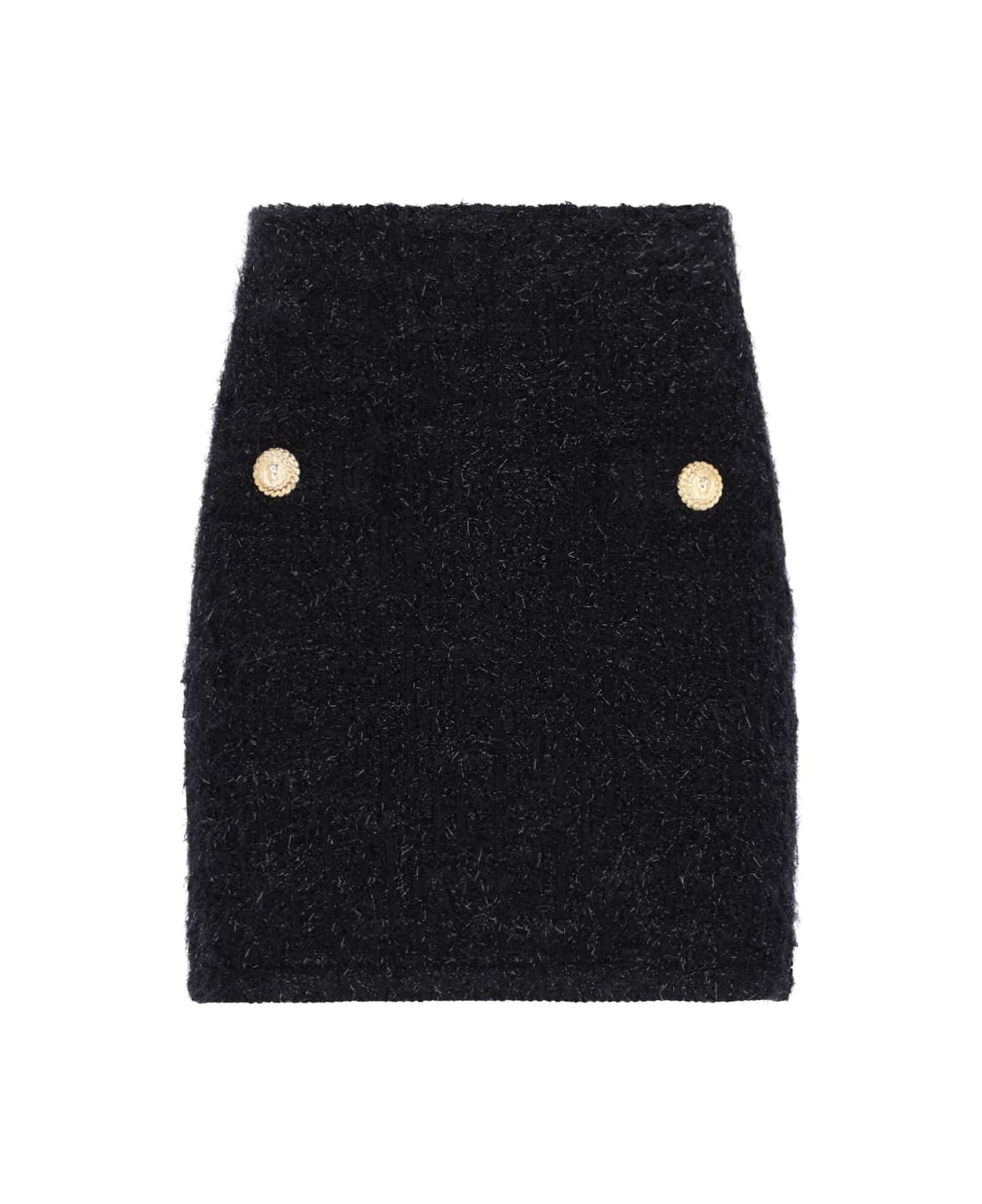 Balmain Tweed Mini Skirt - Black  
